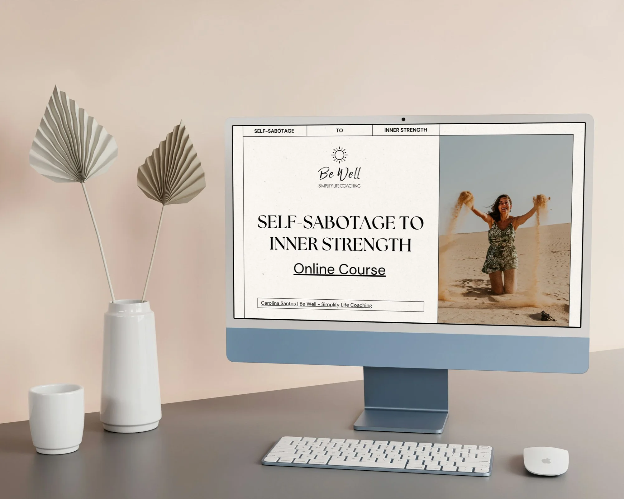 Promotional graphic for the Self-Sabotage to Inner Strength online course, designed to help build confidence, self-awareness, and authentic living.