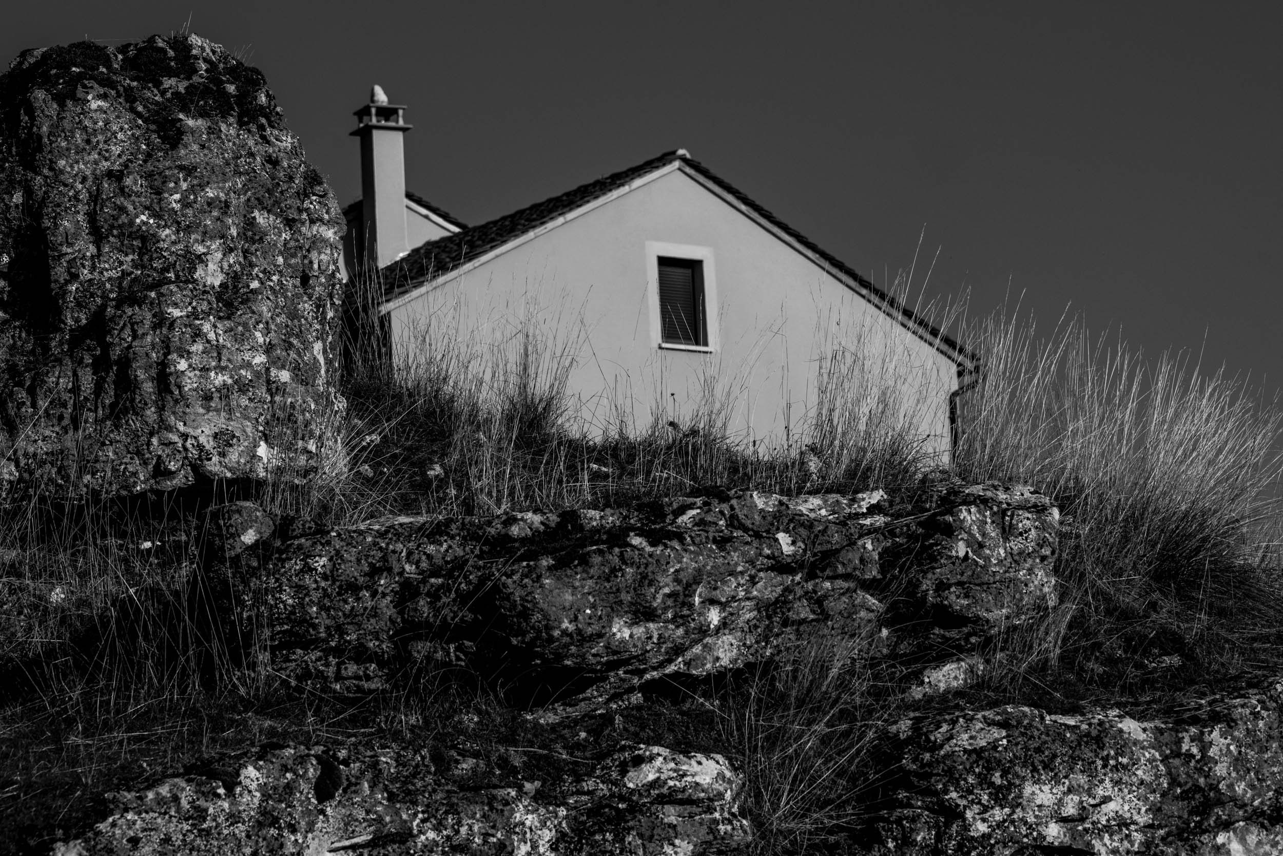Série photo de Chris Branruz en noir et blanc dans les Cévennes en Lozère
