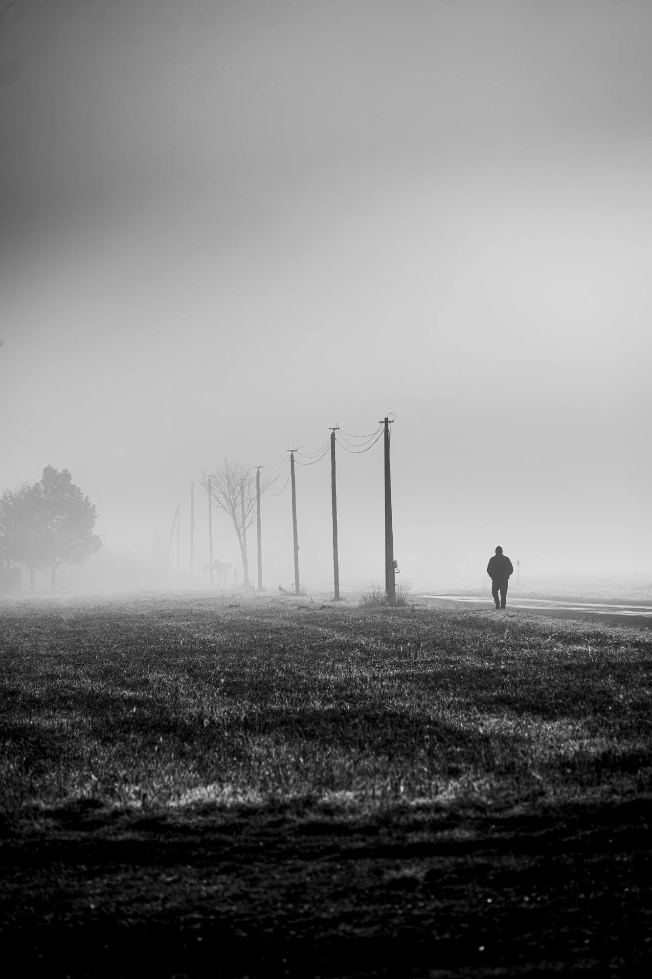 Série photo de Chris Branruz en noir et blanc dans les Cévennes en Lozère