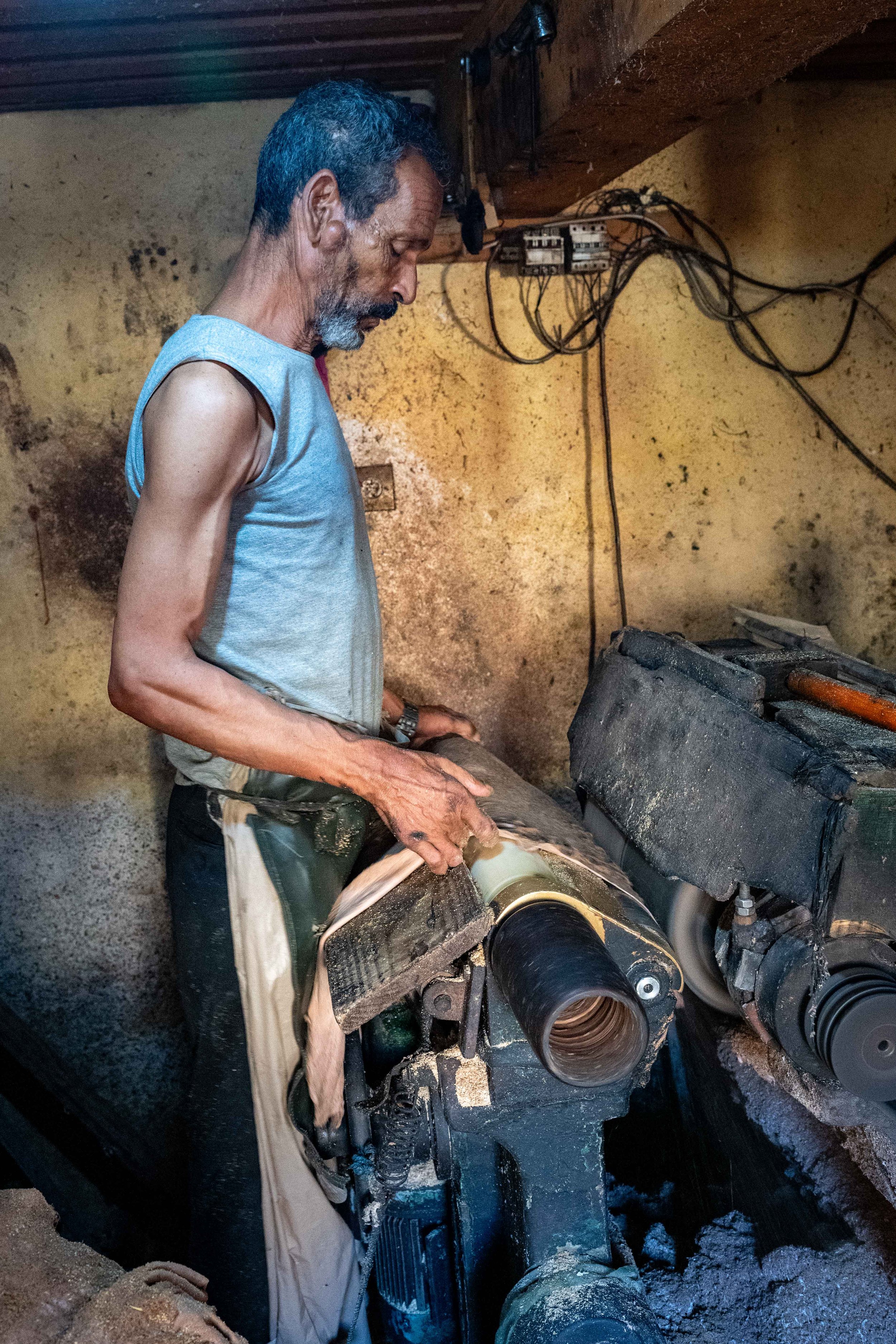 Série photo documentaire de la tannerie de Chouara à Fès
