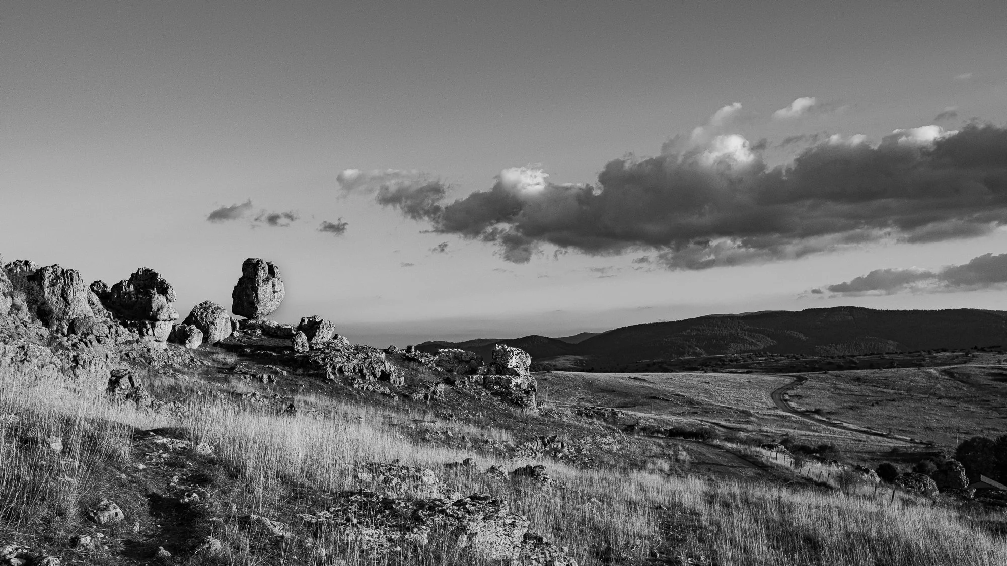 Série photo de Dominique Delorme en noir et blanc dans les Cévennes en Lozère