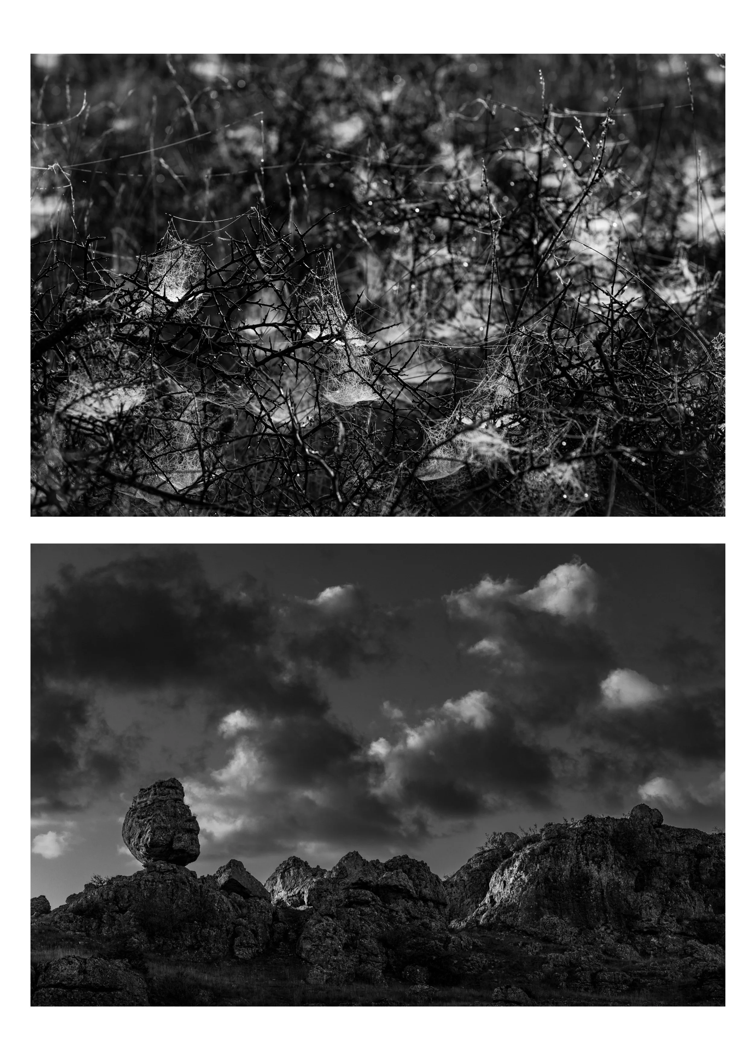 Série photo de Stéphane Ouradou en noir et blanc dans les Cévennes en Lozère