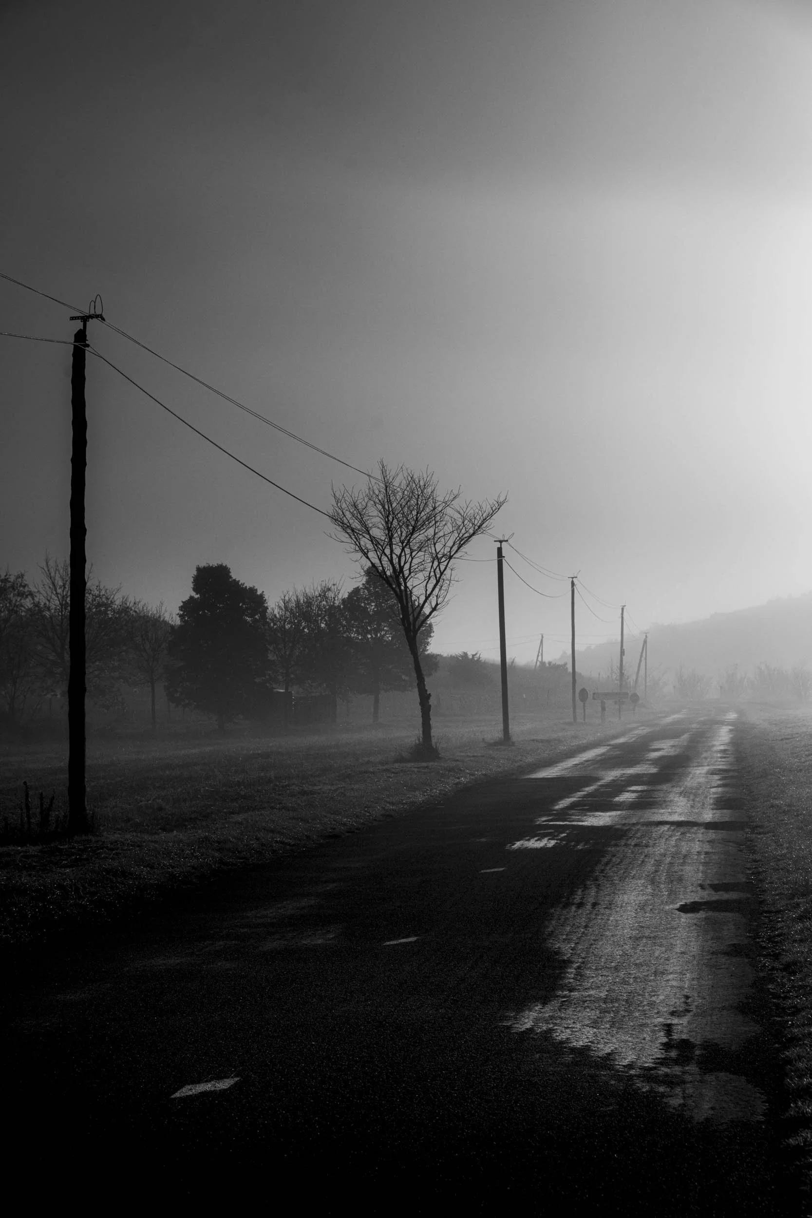 Série photo de Chris Branruz en noir et blanc dans les Cévennes en Lozère