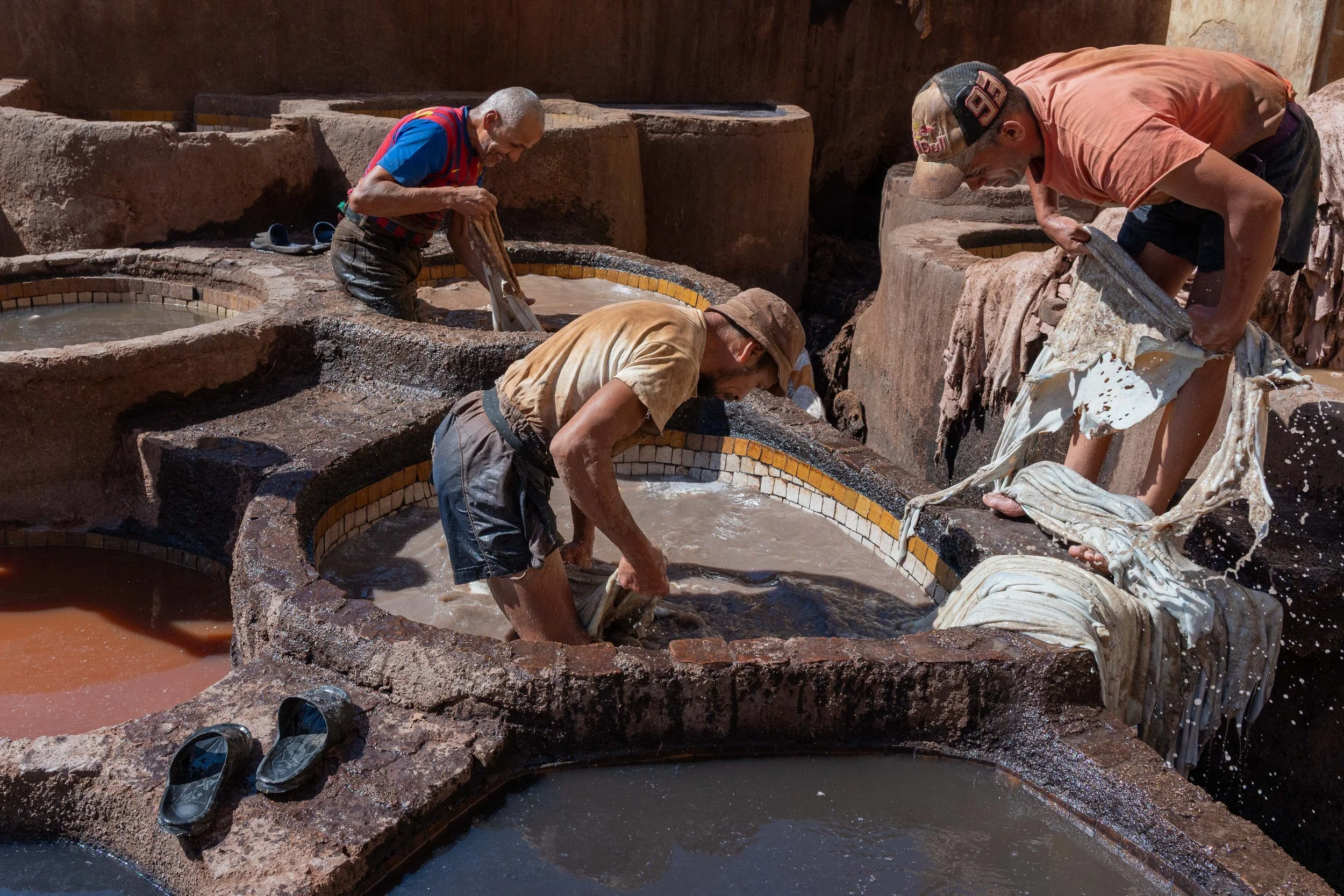 Série photo documentaire de la tannerie de Chouara à Fès
