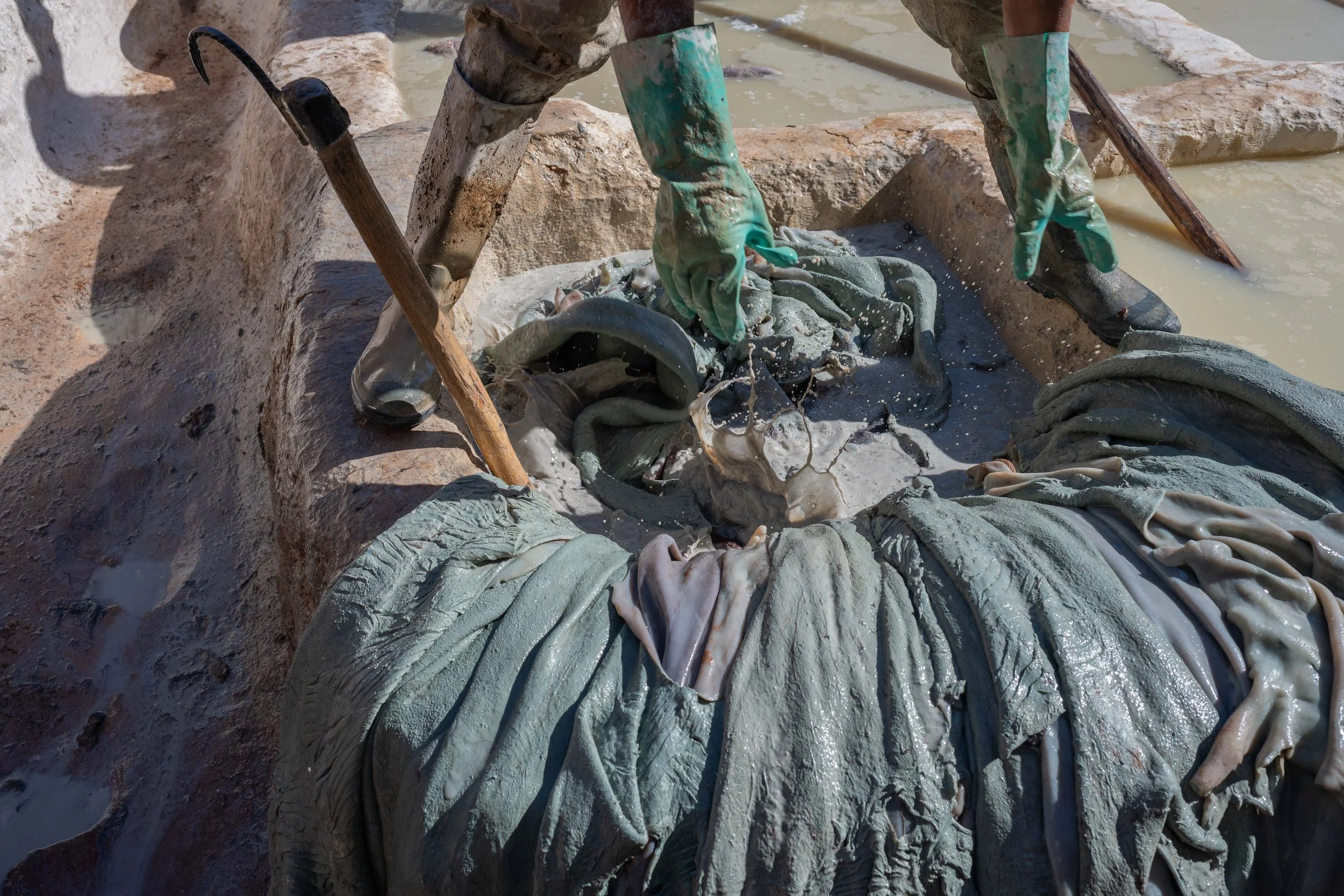 Série photo documentaire de la tannerie de Chouara à Fès