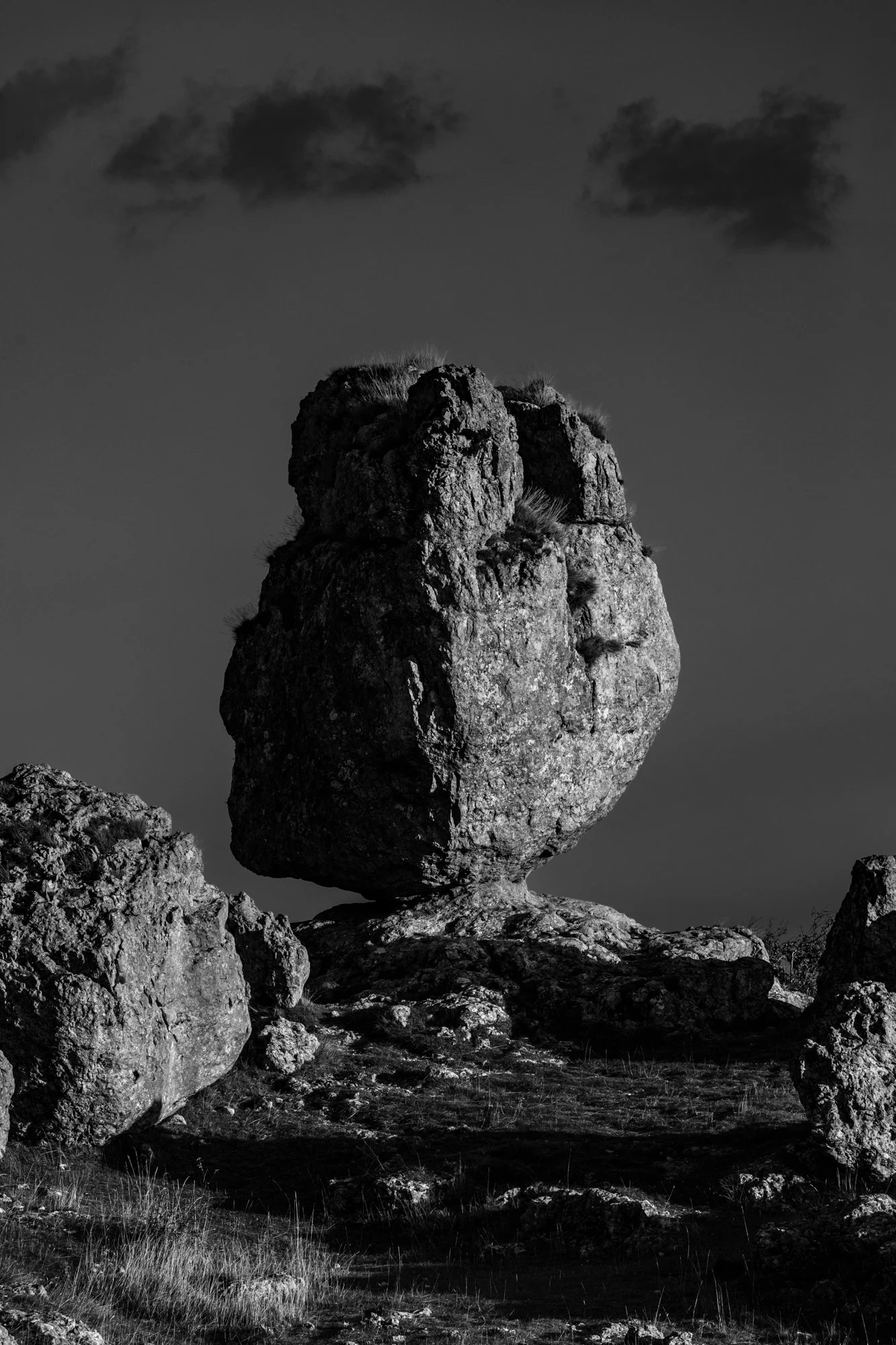 Série photo de Stéphane Ouradou en noir et blanc dans les Cévennes en Lozère