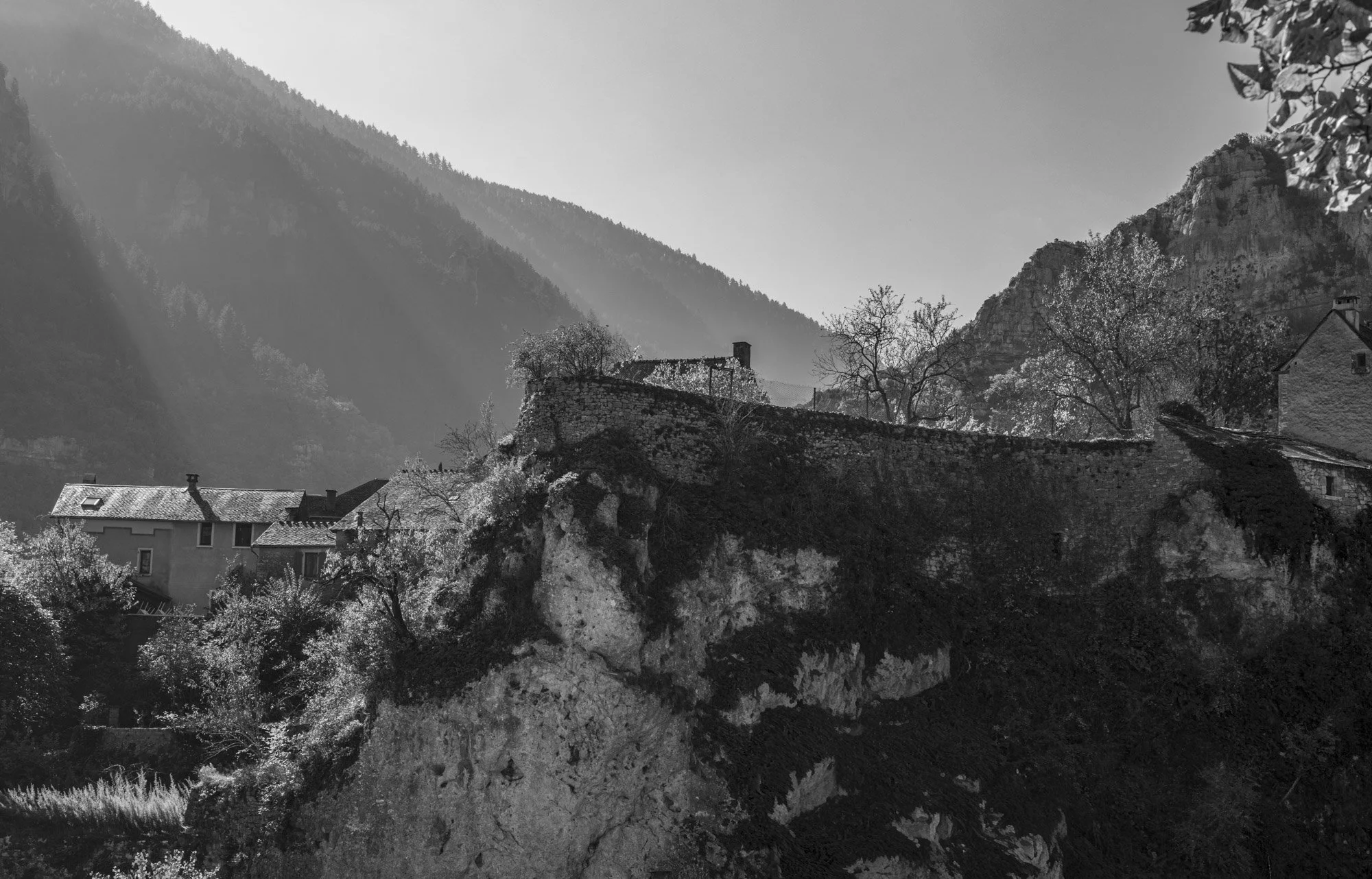 Série photo de Philippe Alliel en noir et blanc dans les Cévennes en Lozère