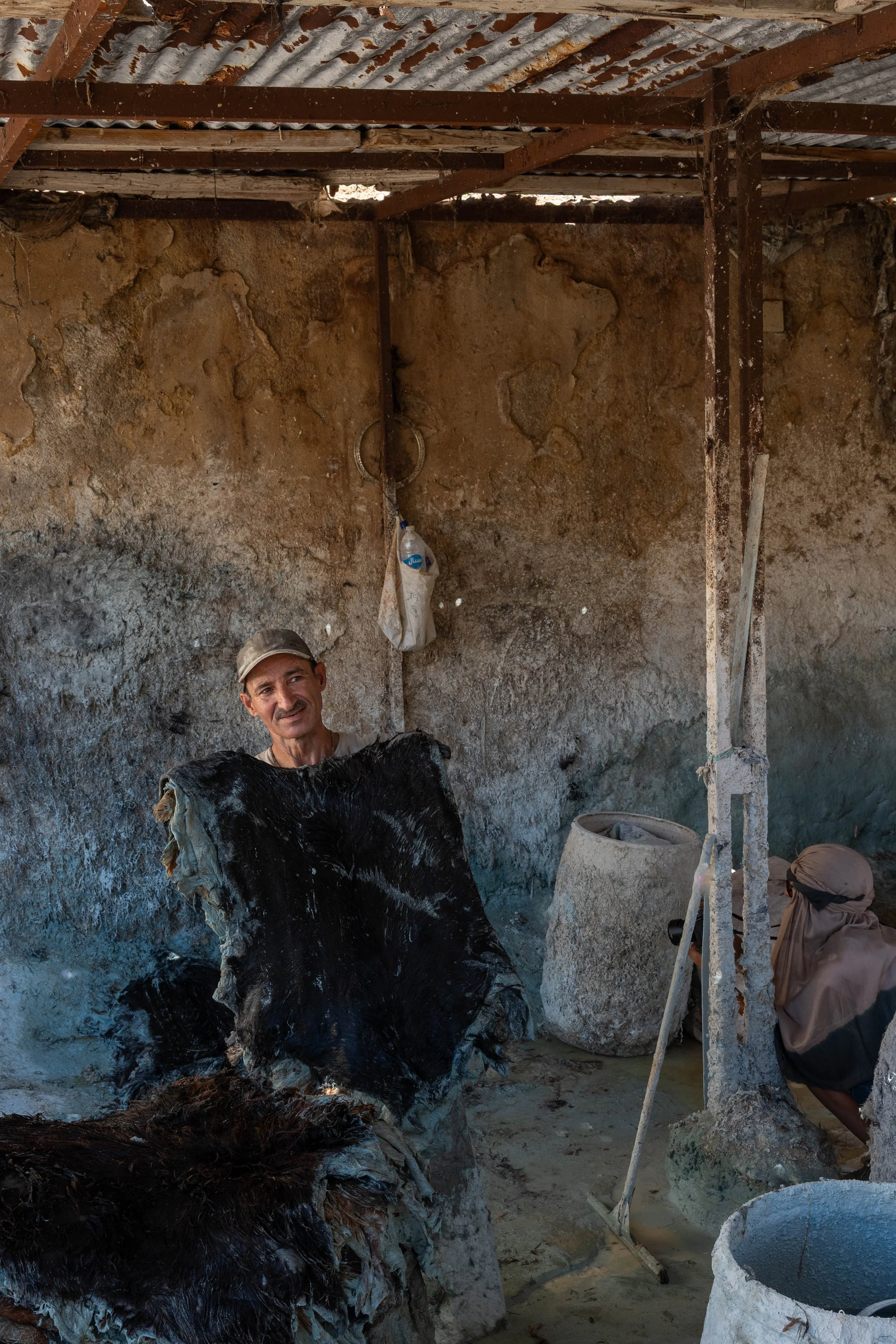 Série photo documentaire de la tannerie de Chouara à Fès
