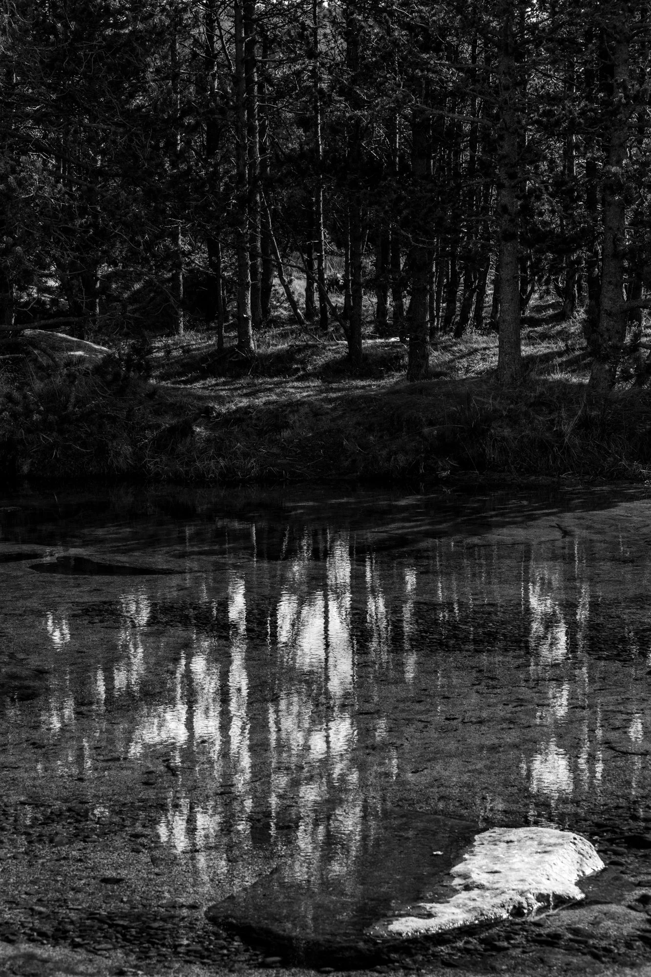 Série photo de Stéphane Ouradou en noir et blanc dans les Cévennes en Lozère