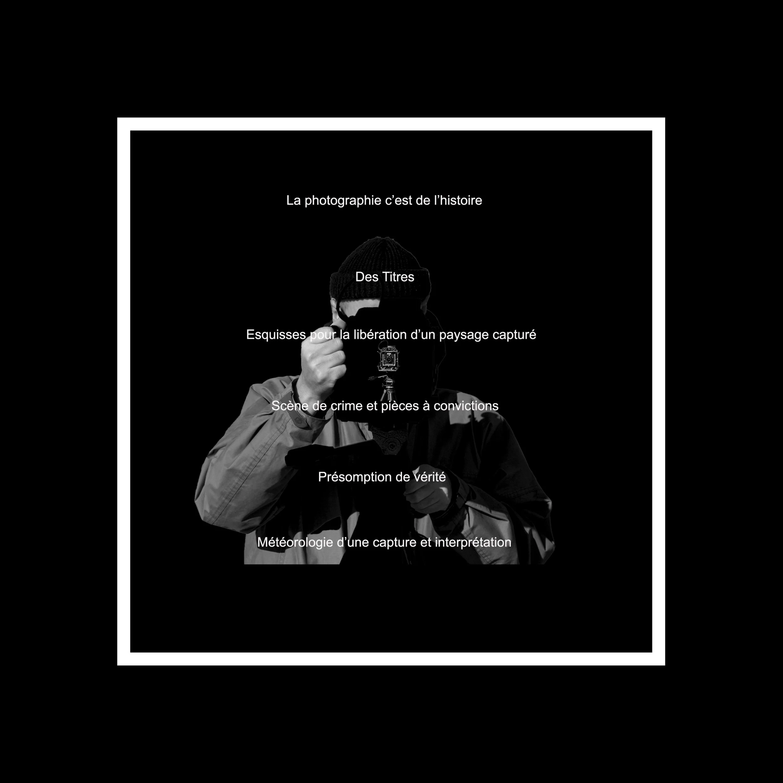 Projet photo pro-position de Pierre Carrelet développé dans la formation Au-delà des images de Préludes Photo