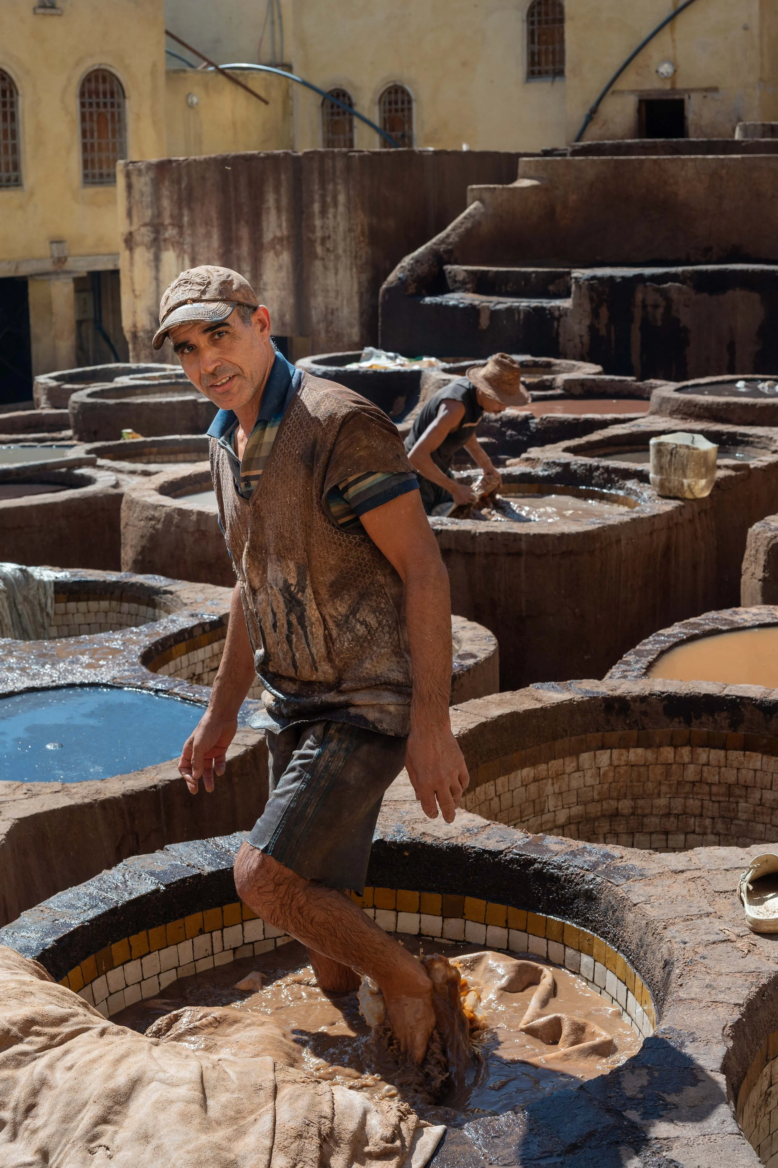 Série photo documentaire de la tannerie de Chouara à Fès