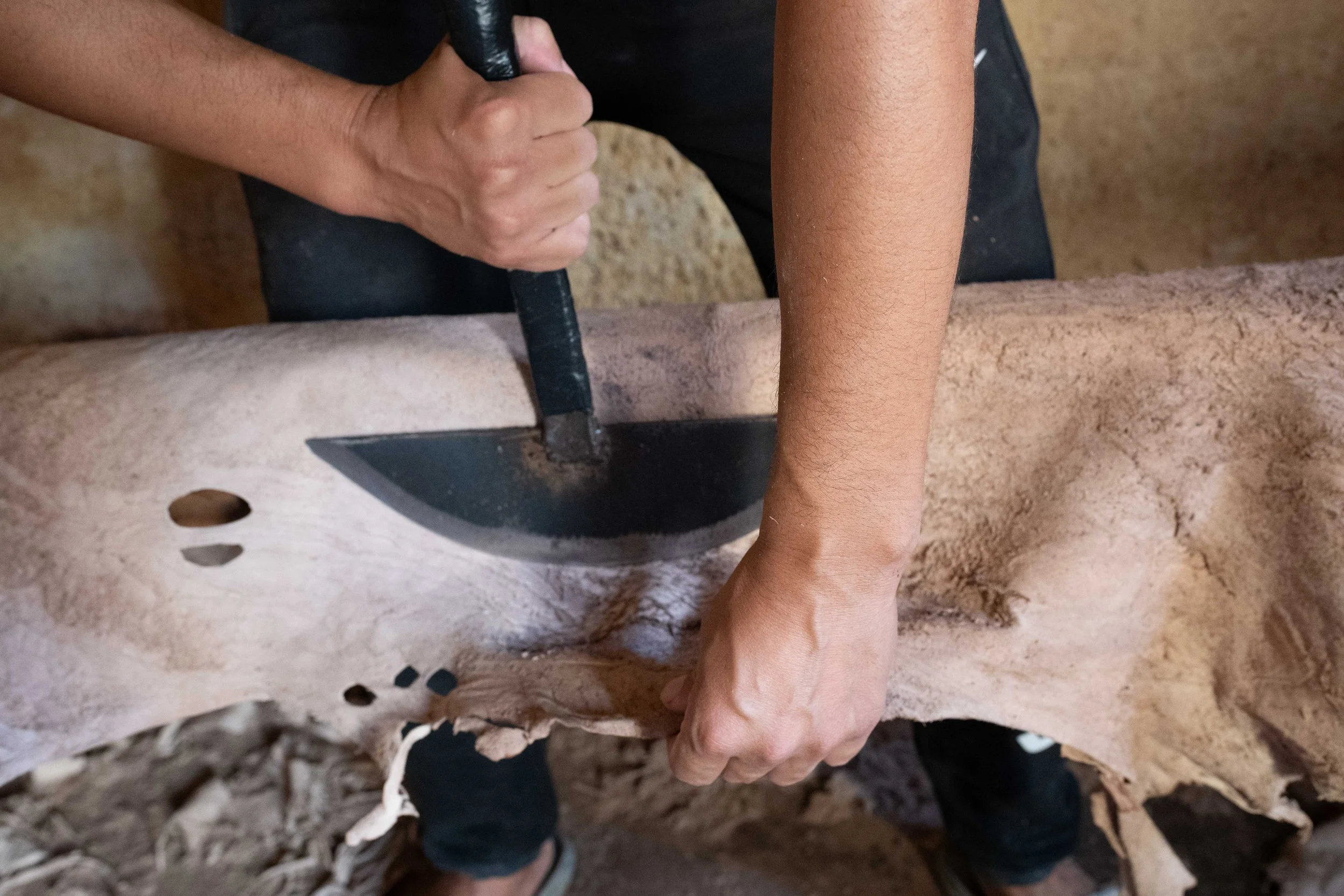 Série photo documentaire de la tannerie de Chouara à Fès