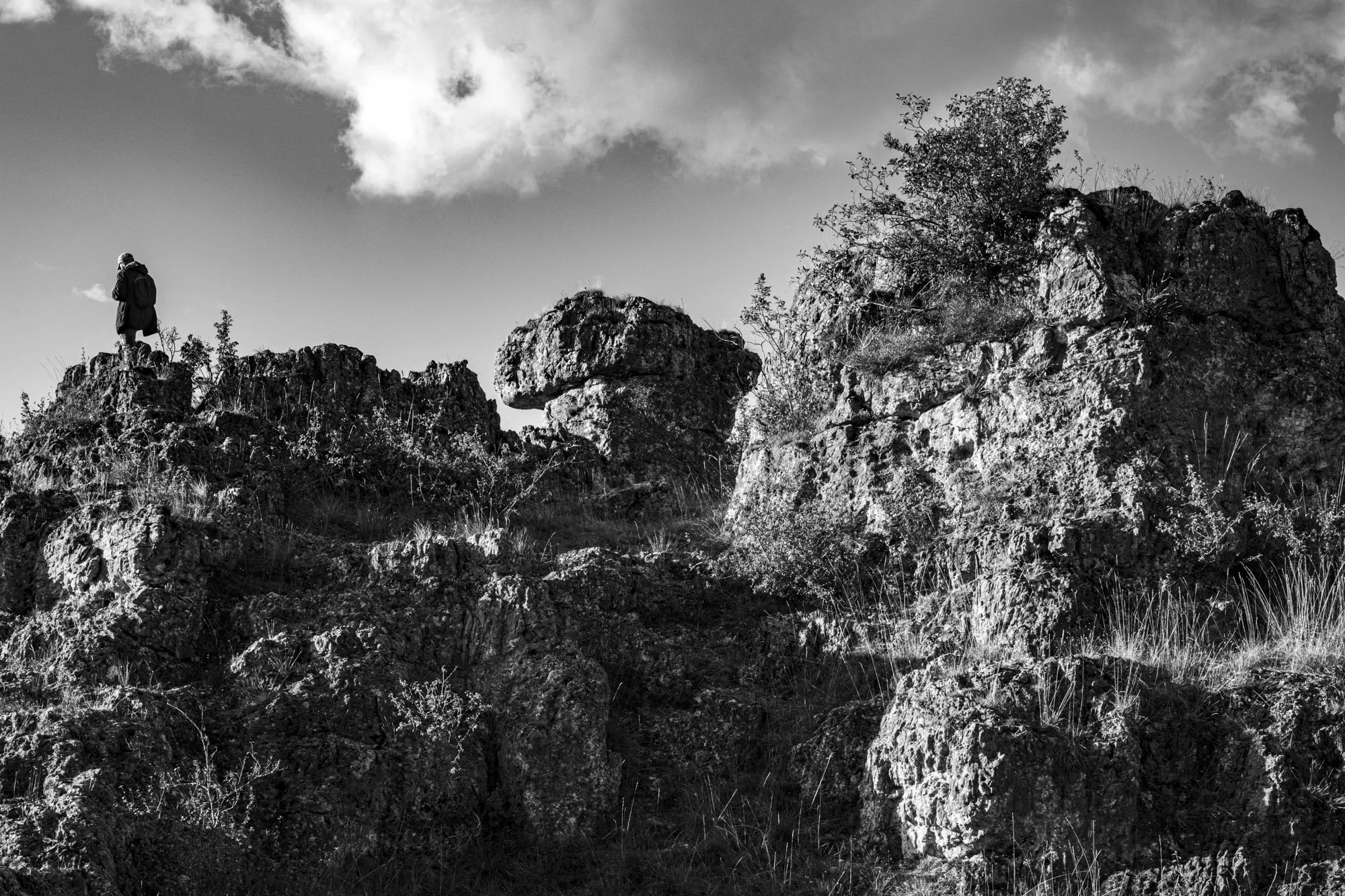 Série photo de Philippe Alliel en noir et blanc dans les Cévennes en Lozère