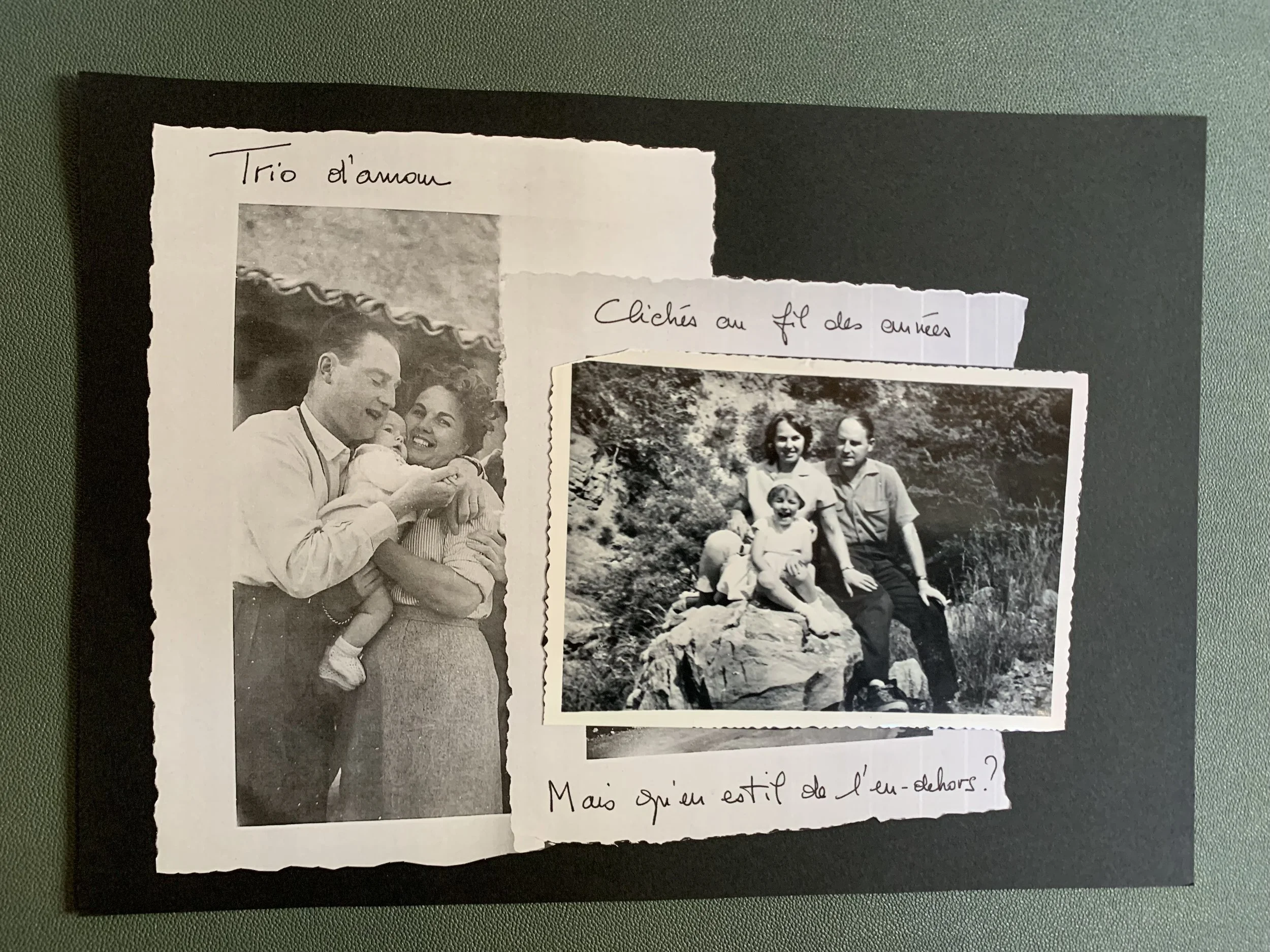Projet photo de Nelly Mourier-Grenier autour de la mémoire et des archives familiales dans une formation photo en ligne documentaire autour de la narration et de la matérialité dans la photographie plastique.