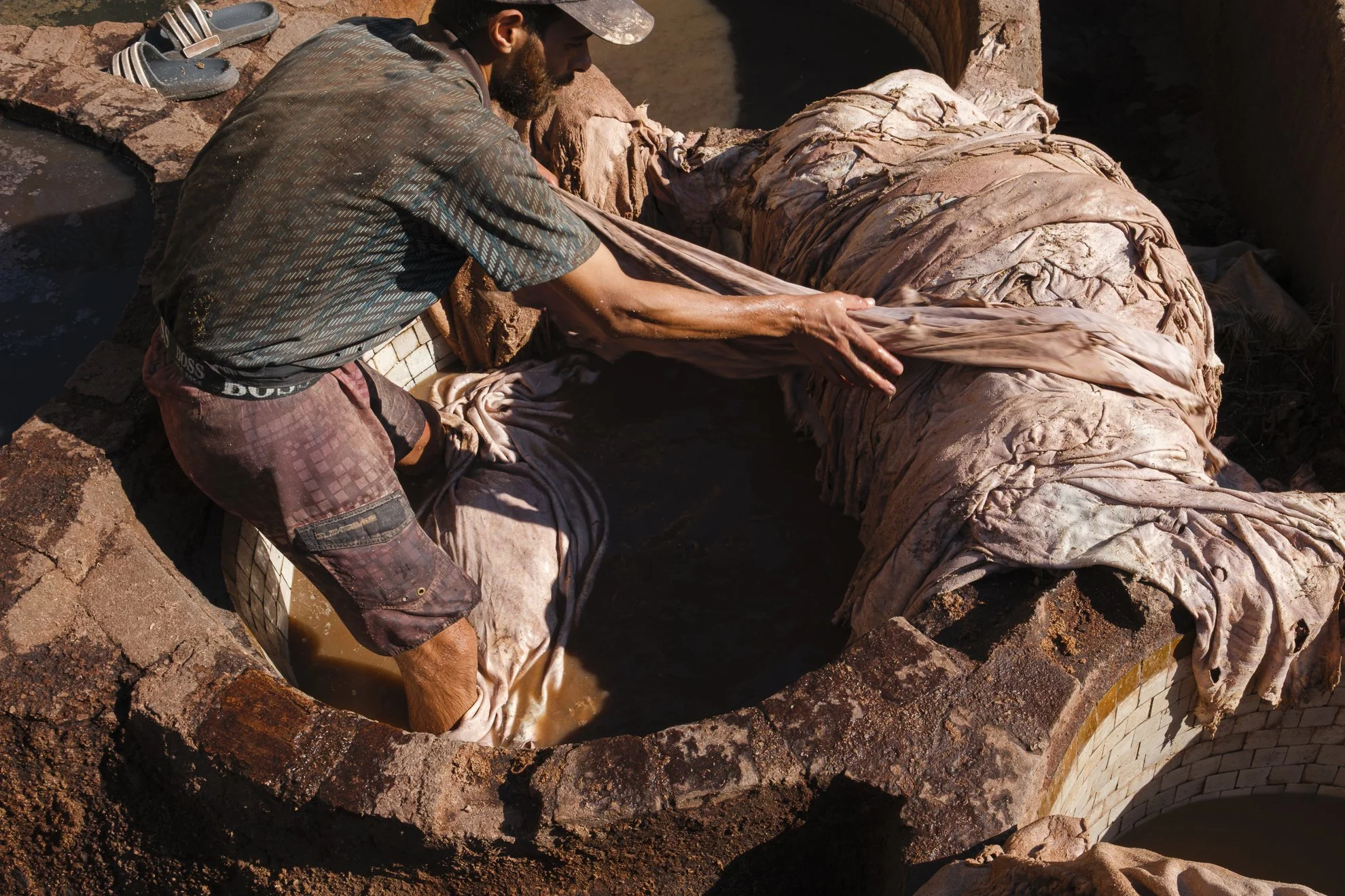 Série photo documentaire de la tannerie de Chouara à Fès