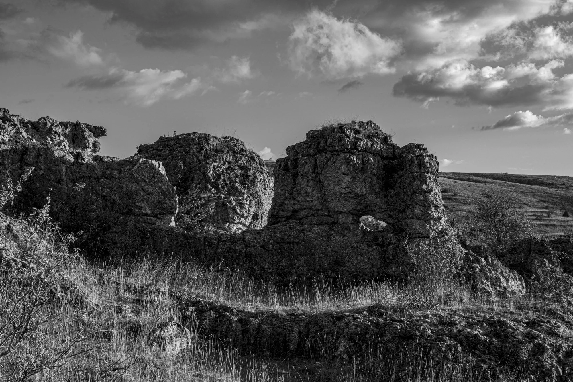 Série photo de Philippe Alliel en noir et blanc dans les Cévennes en Lozère