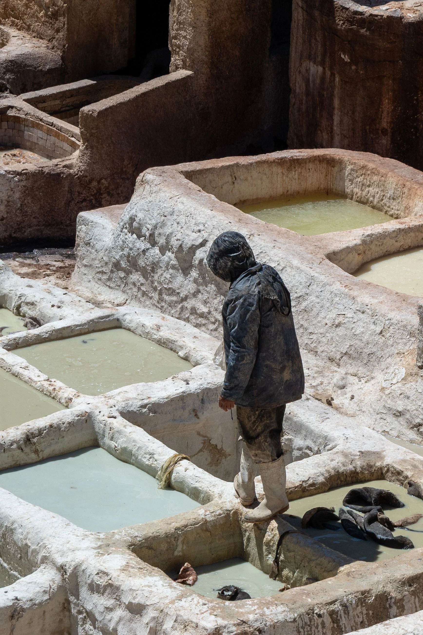 Série photo documentaire de la tannerie de Chouara à Fès