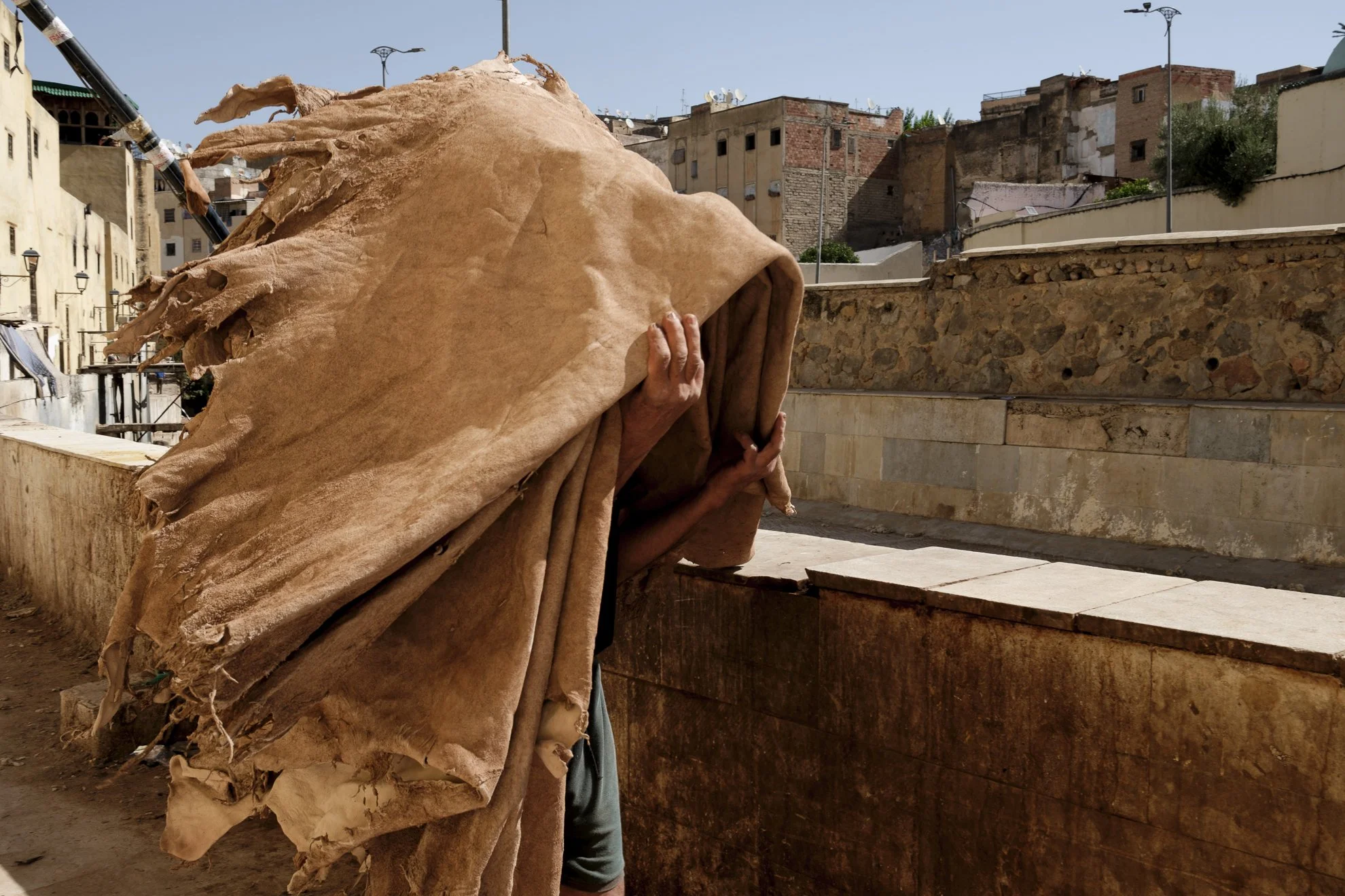 Série photo documentaire de la tannerie de Chouara à Fès