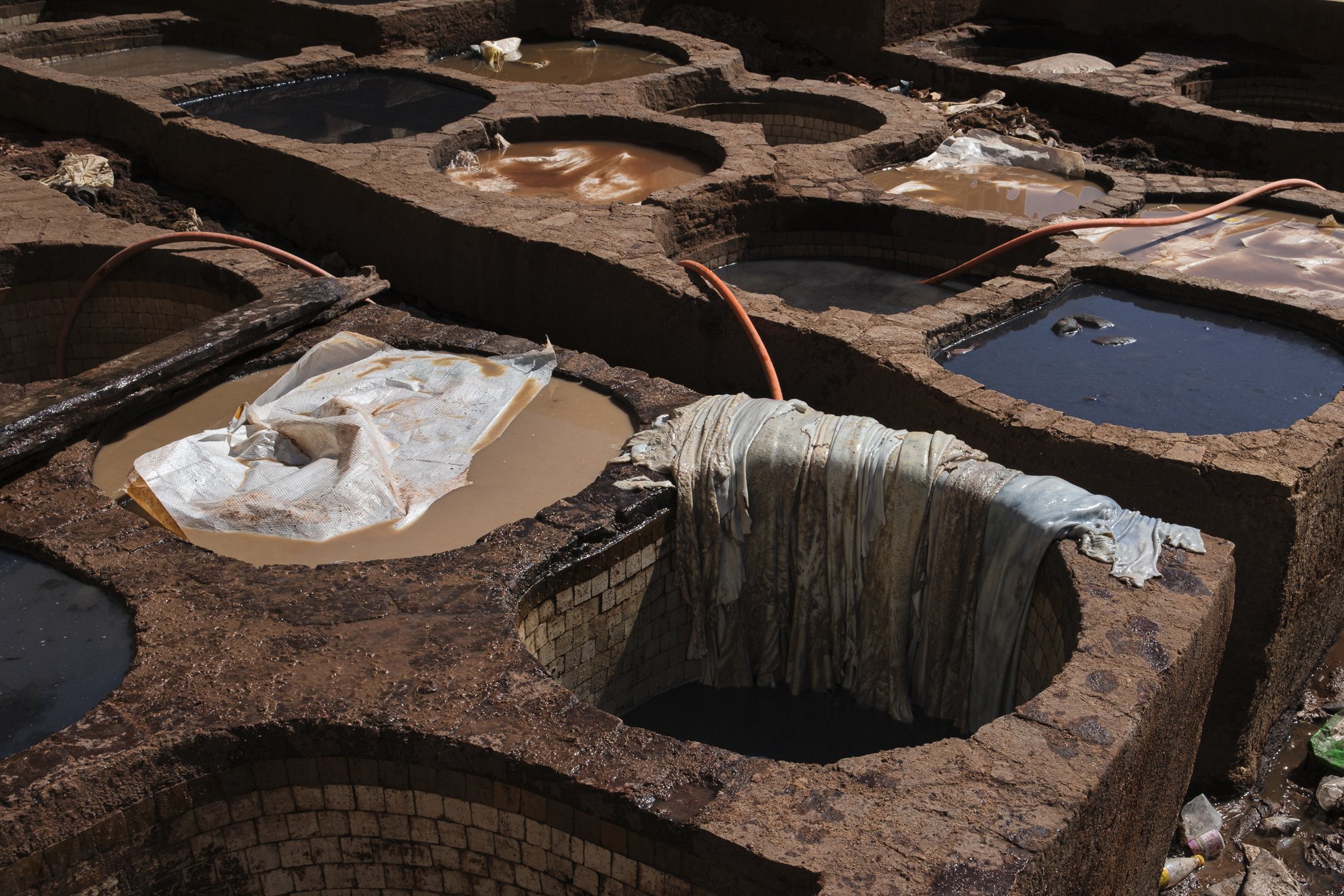 Série photo documentaire de la tannerie de Chouara à Fès