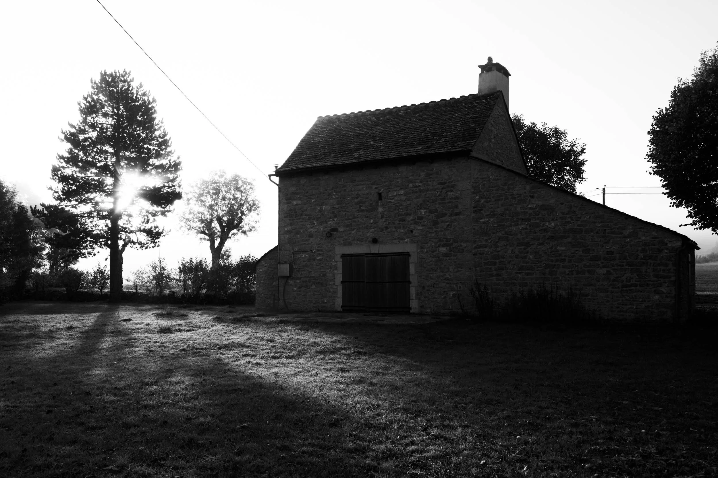 Série photo de Chris Branruz en noir et blanc dans les Cévennes en Lozère