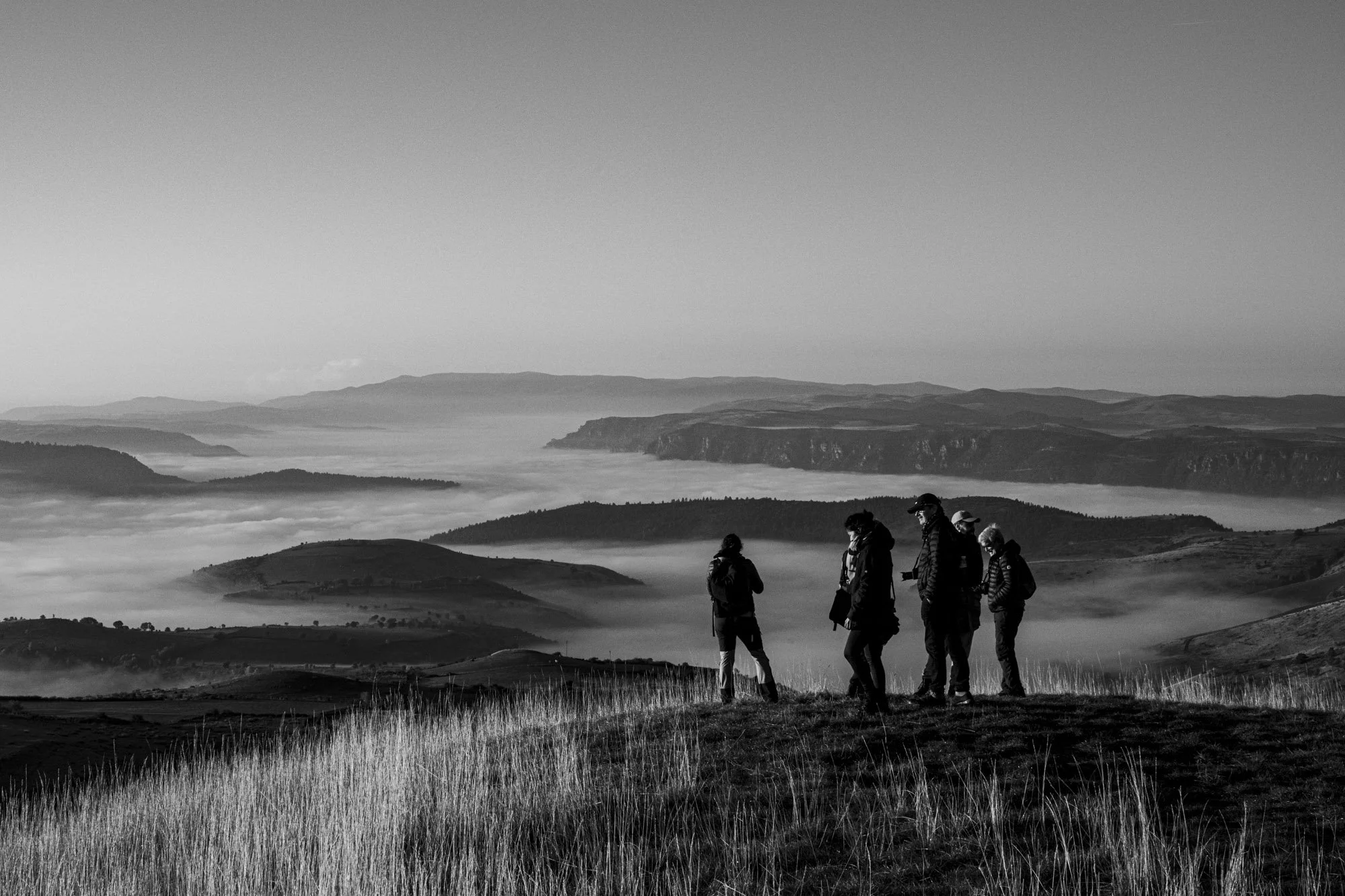 Série photo de Philippe Alliel en noir et blanc dans les Cévennes en Lozère