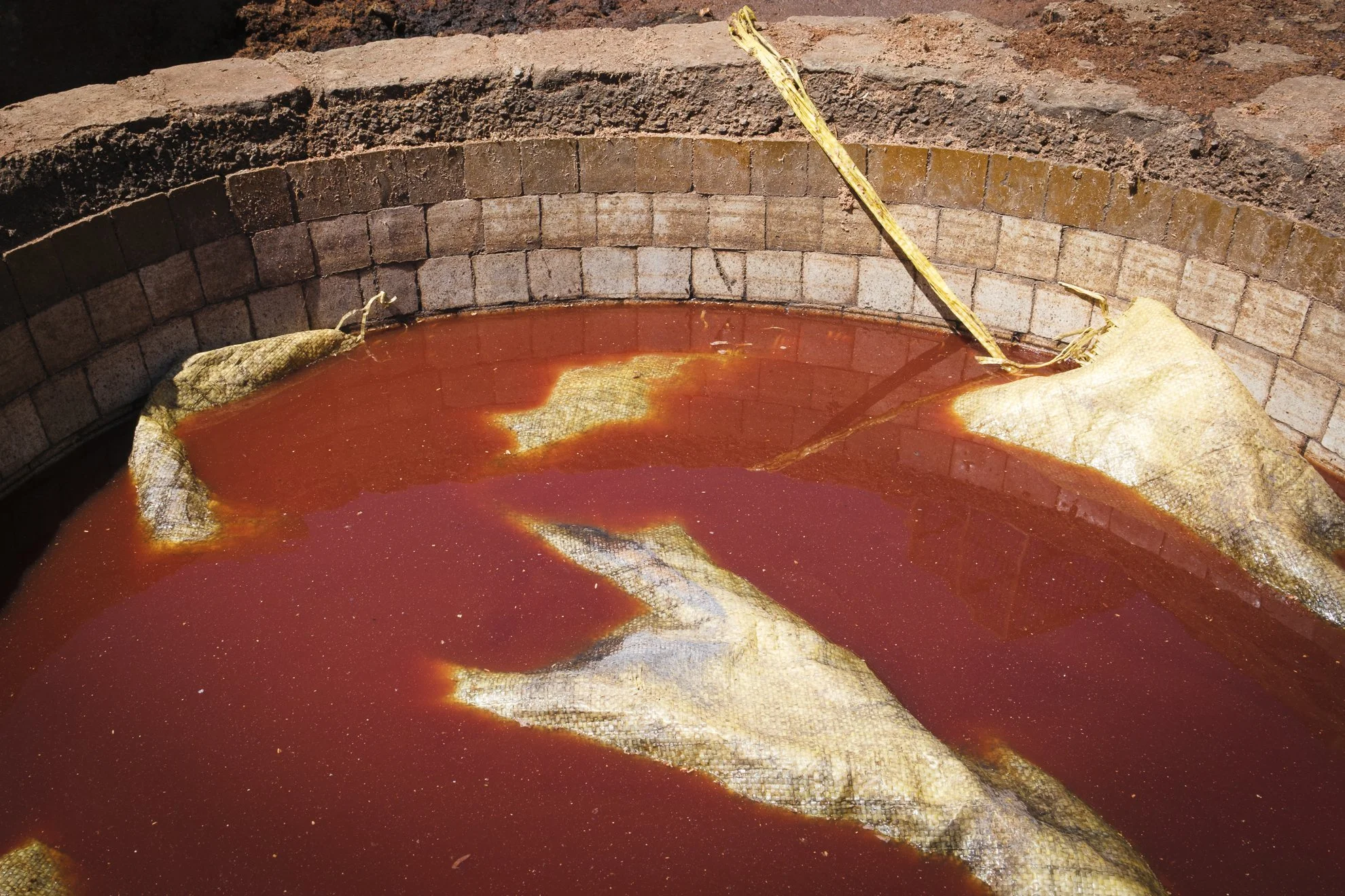 Série photo documentaire de la tannerie de Chouara à Fès