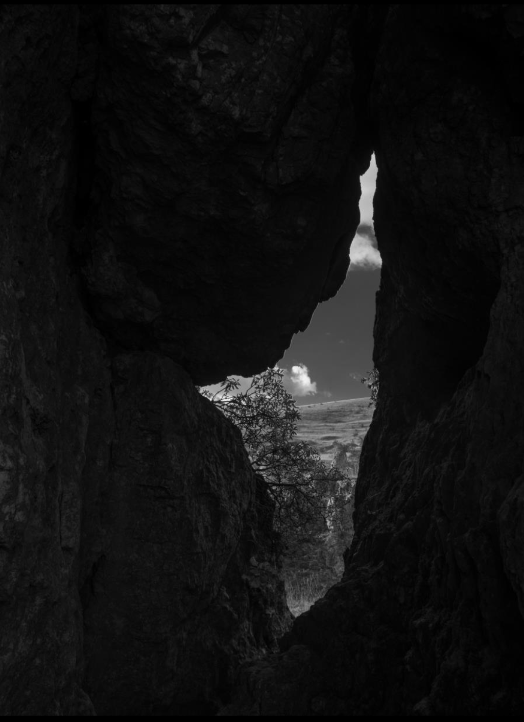 Série photo de Christian Taquet en noir et blanc dans les Cévennes en Lozère