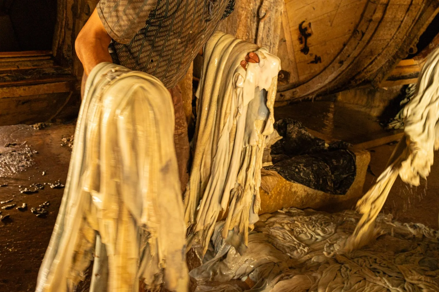 Série photo documentaire de la tannerie de Chouara à Fès