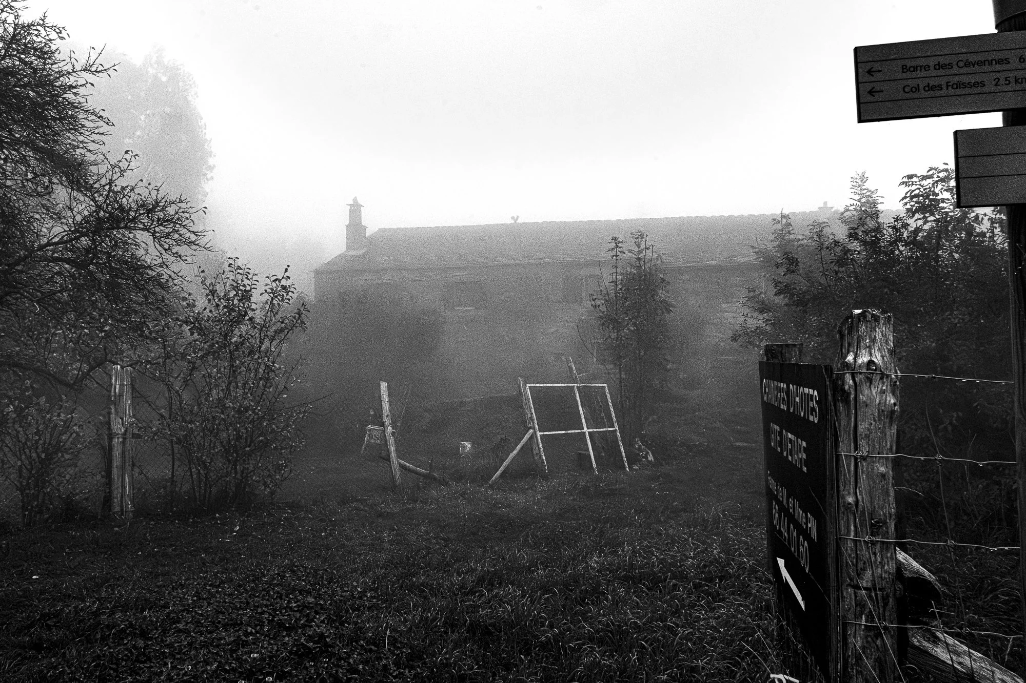 Série photo de Chris Branruz en noir et blanc dans les Cévennes en Lozère