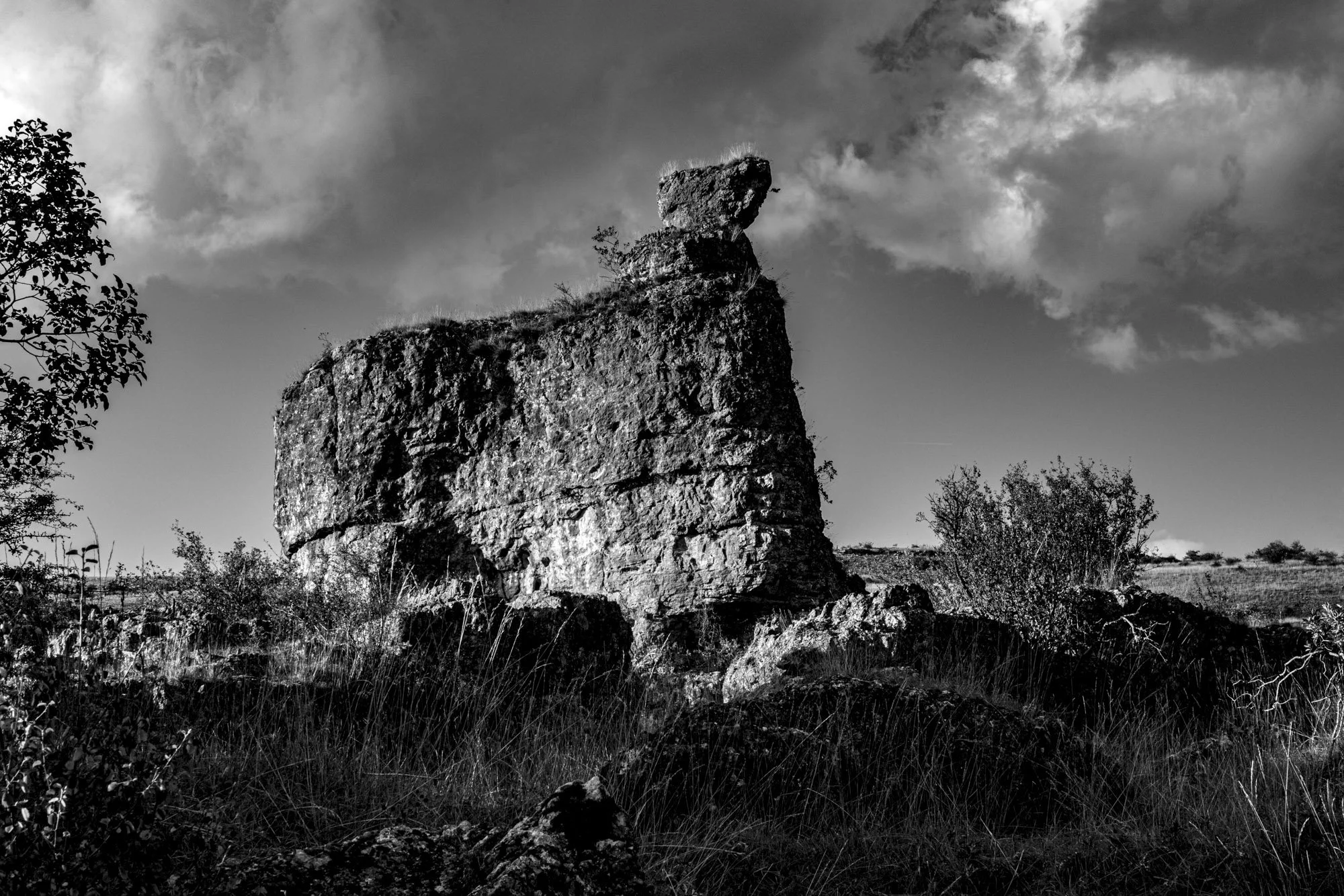 Série photo de Philippe Alliel en noir et blanc dans les Cévennes en Lozère