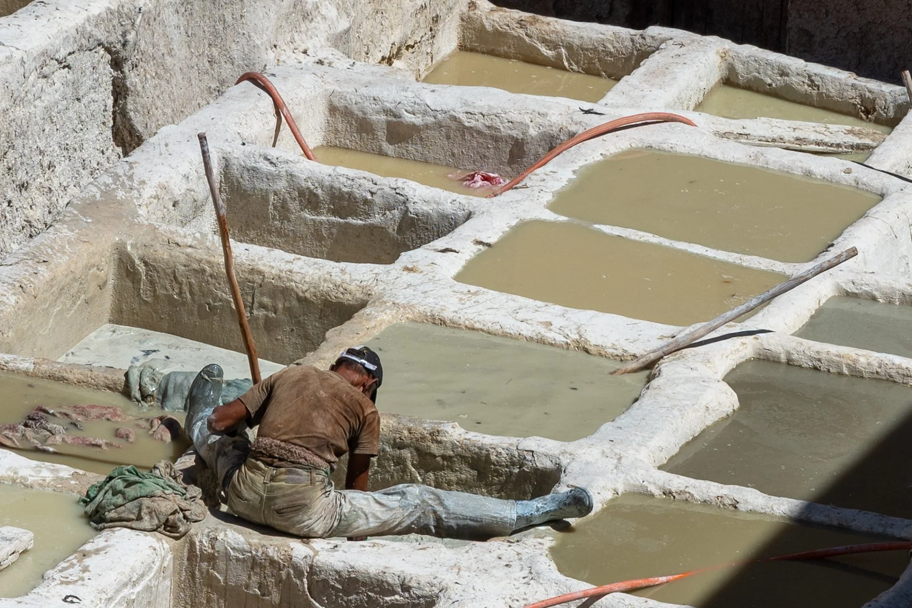 Série photo documentaire de la tannerie de Chouara à Fès