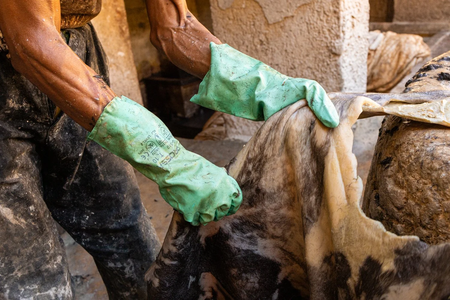 Série photo documentaire de la tannerie de Chouara à Fès