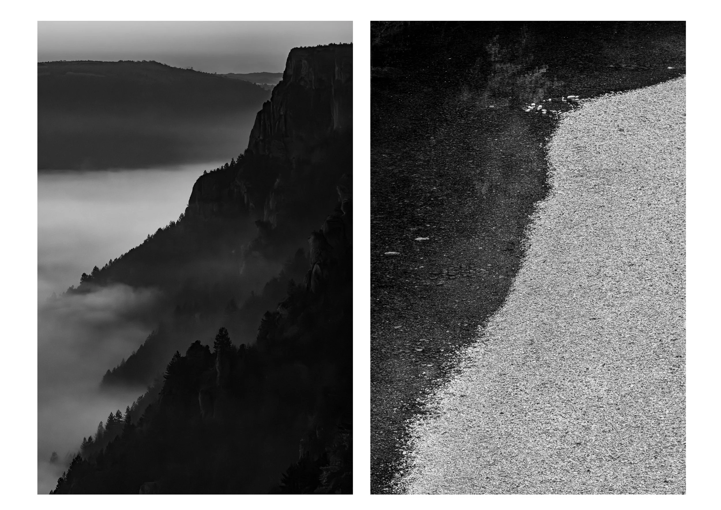 Série photo de Stéphane Ouradou en noir et blanc dans les Cévennes en Lozère