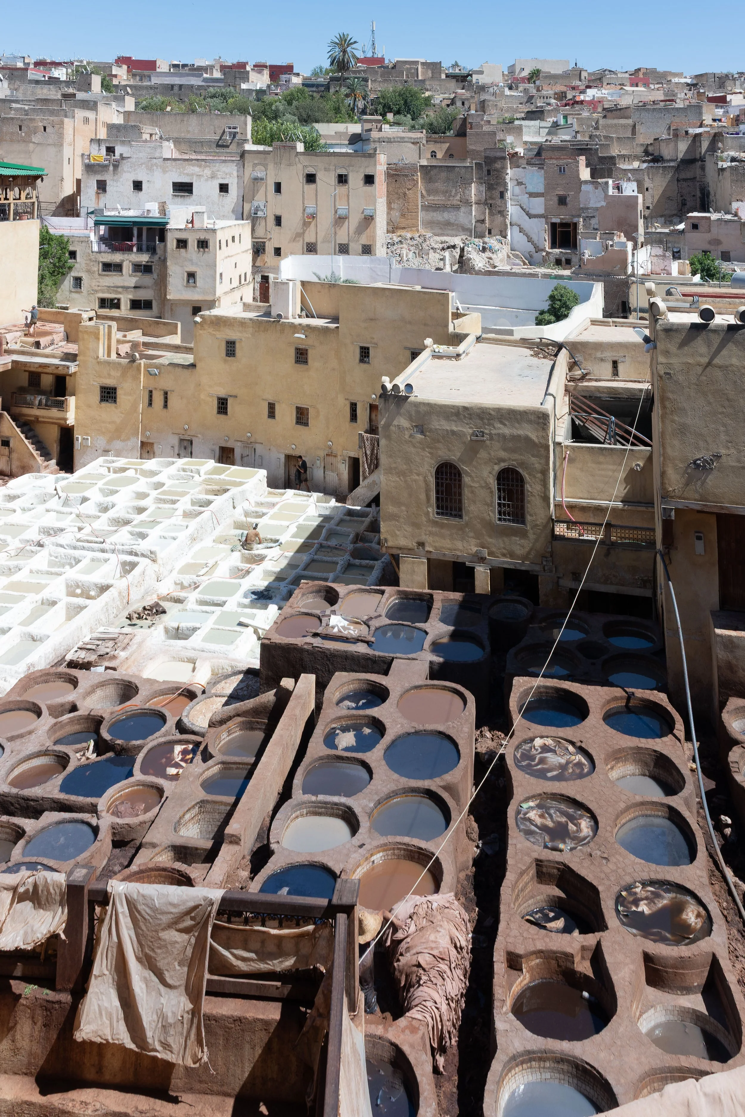 Série photo documentaire de la tannerie de Chouara à Fès