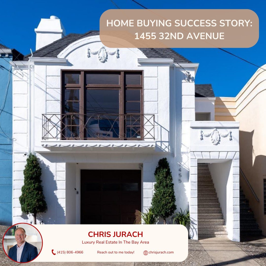 Home Buying Success Story: 1455 32nd Avenue🏠☀
A busy C-suite executive working for a local biotech company wished to relocate to the Bay Area (moving from So. Cal by the end of this year!) - and let me do the hunting, sharing early access to confide