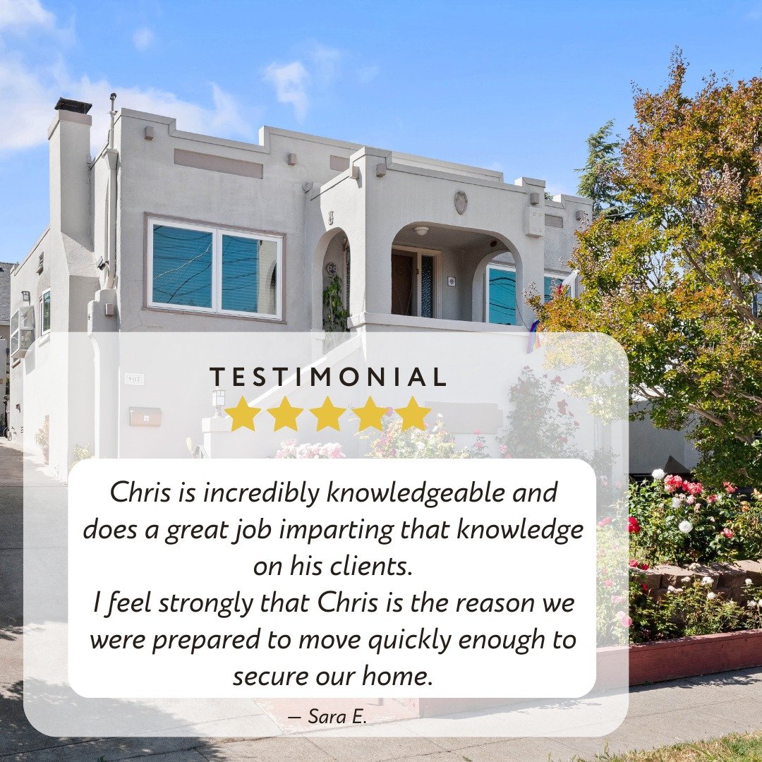 So happy I got to help these home buyers quickly move into their home last year. Thank you for this kind review! 🏠☀️🌷
Thinking about buying or selling a home? Contact me
📞  415-806-4966
💻 chrisjurach.com

#realestateinvestment #94920 #94960 #9490