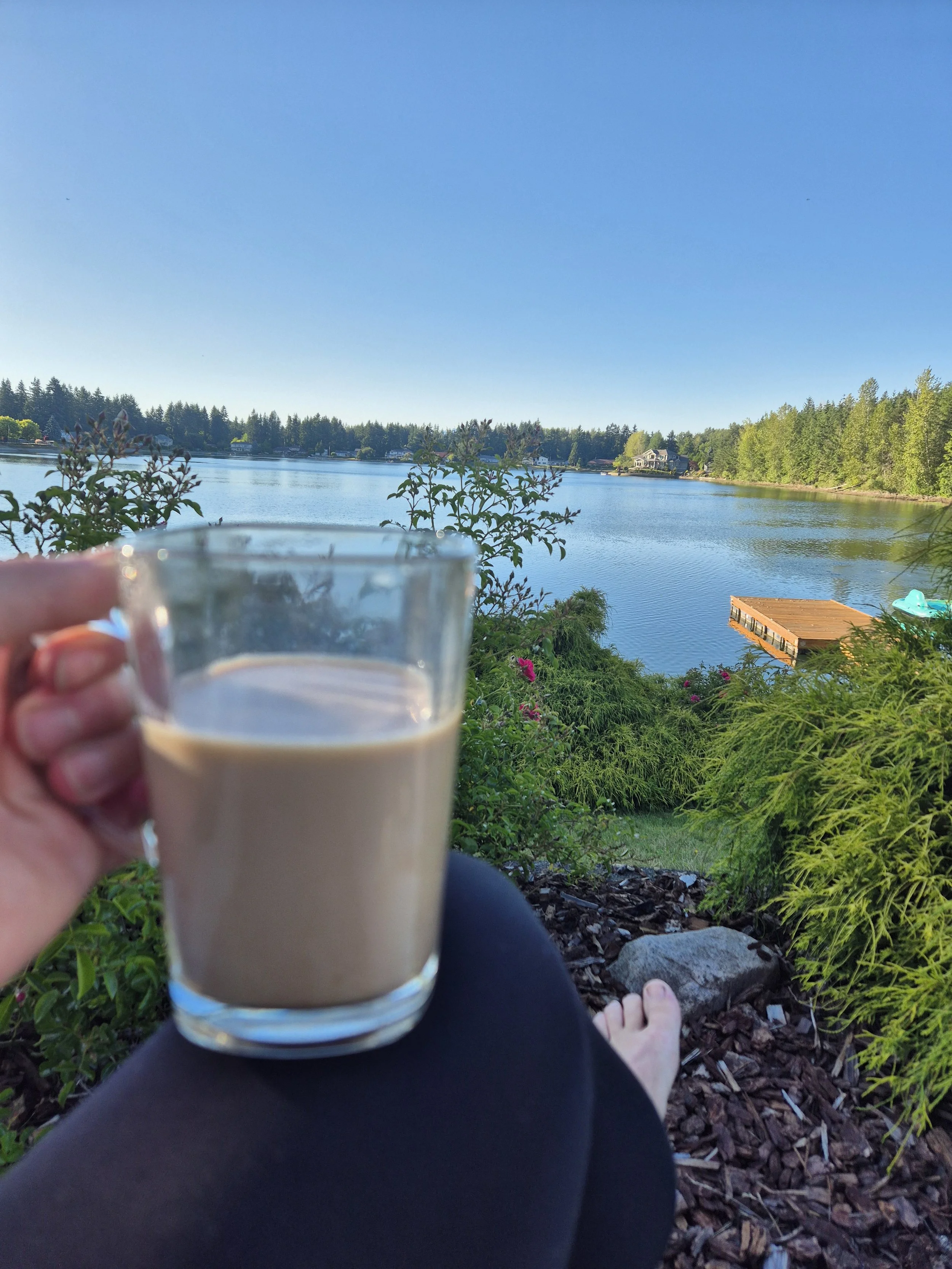 Thoughts about social media detox with a cup of coffee.