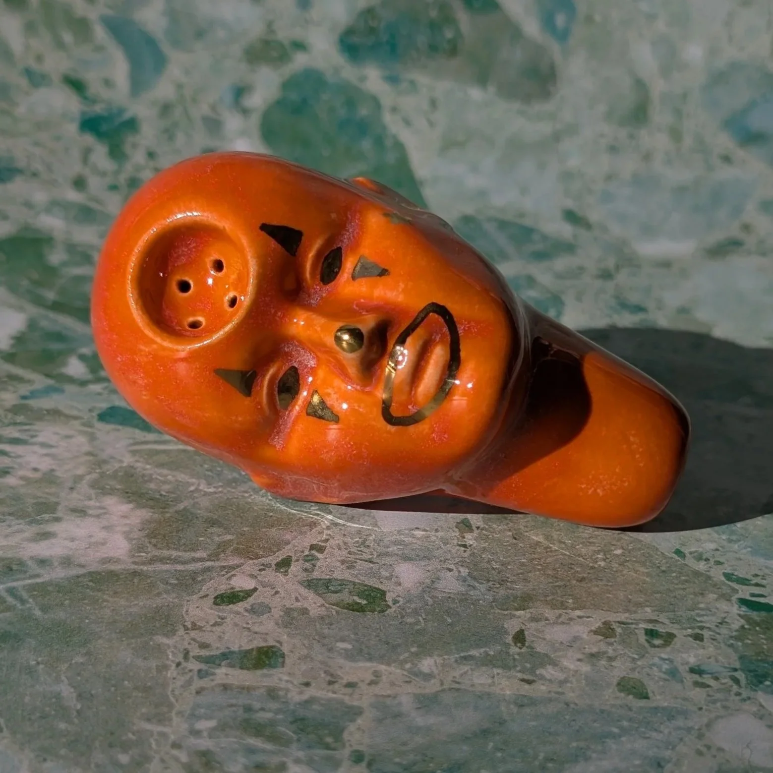 Classic Doll Heady Clown 003 (orange & gold)