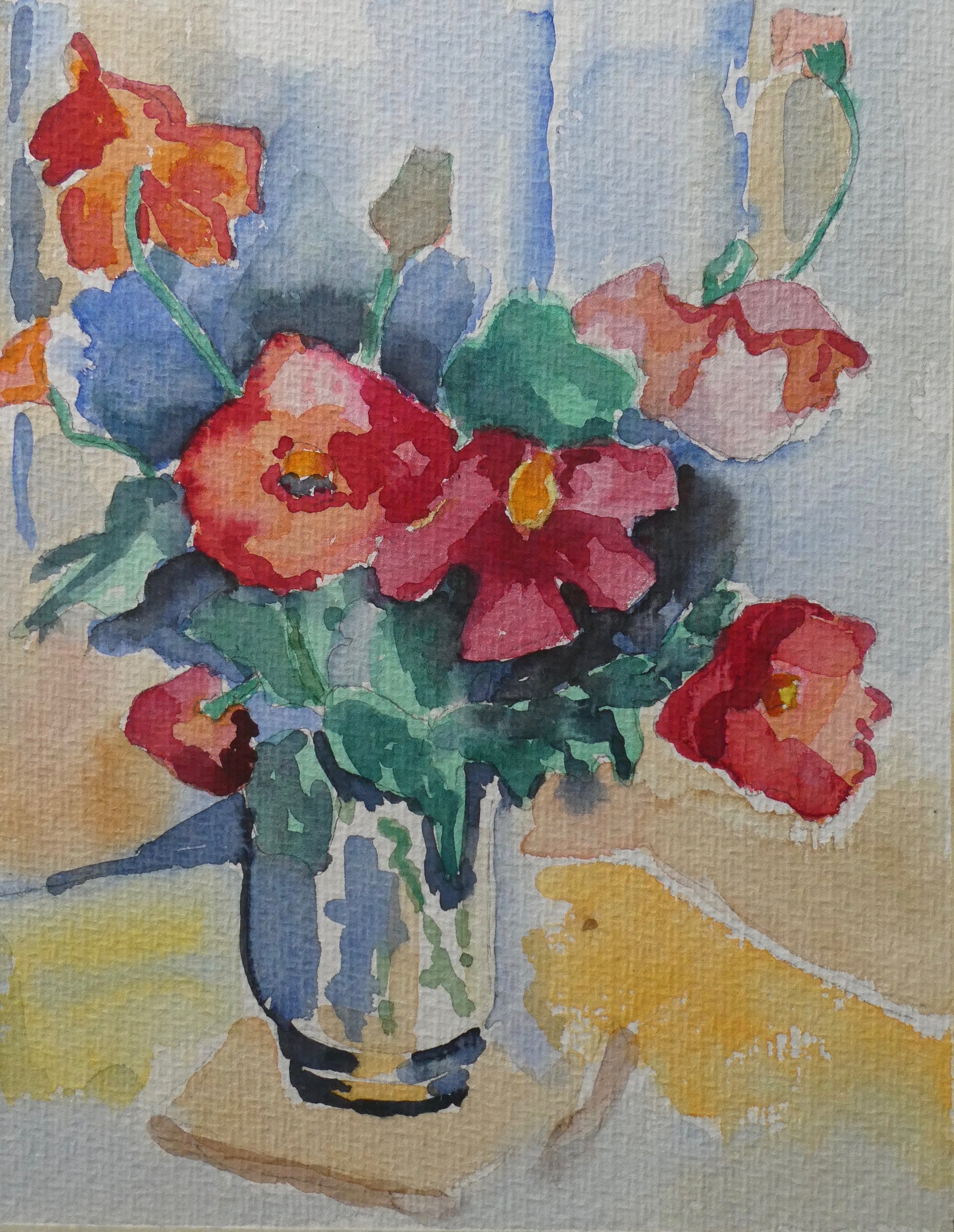 Red Flowers on the Yellow Table.jpeg