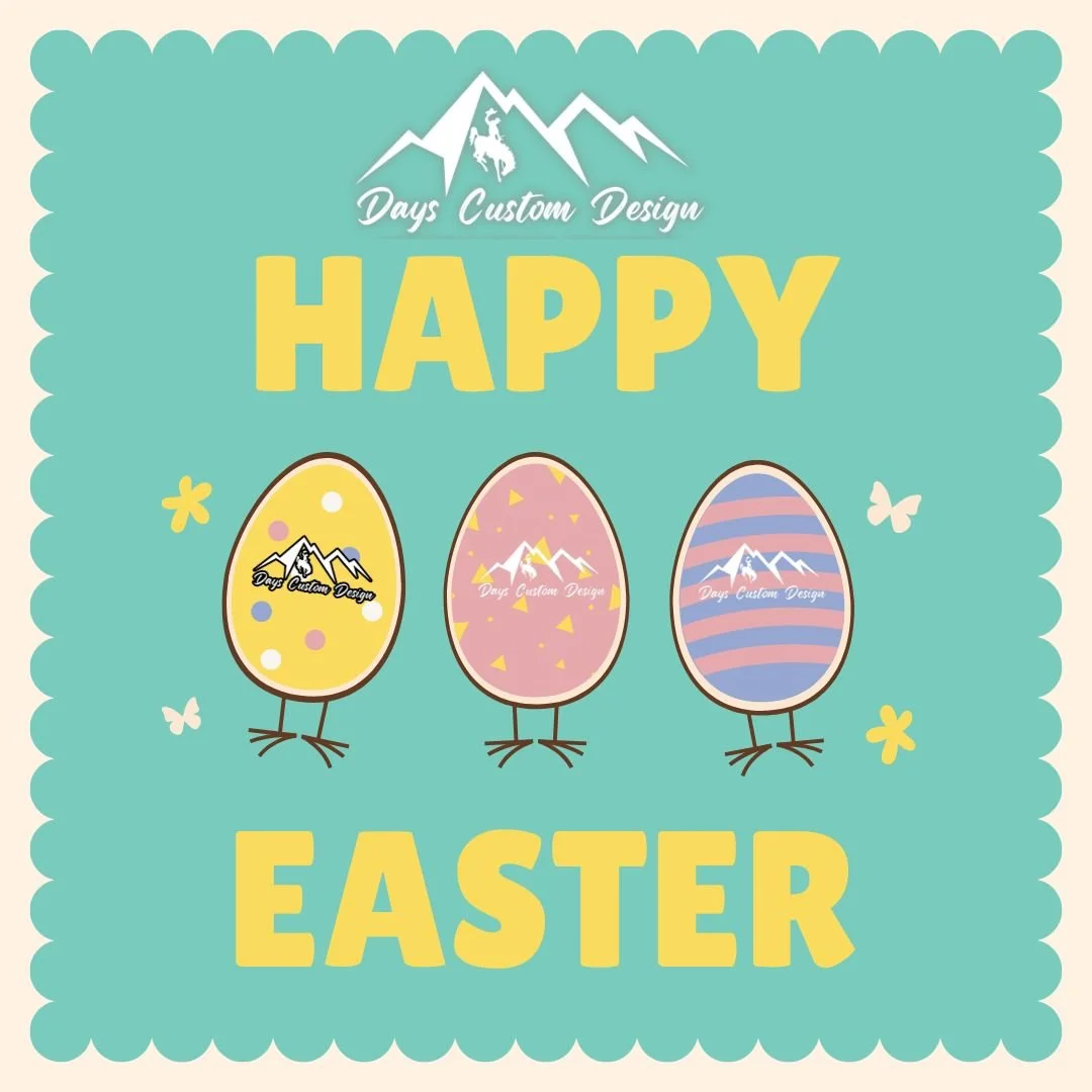 🐣 Happy Easter
Wishing you and your family a Happy Easter from all of us at Days Custom Design 🌷
We are so thankful for our amazing customers and this community.
📞 Call (307) 439-6748
🌐 Visit dayscustomdesign.com

#dayscustomdesign #wyoming #smal