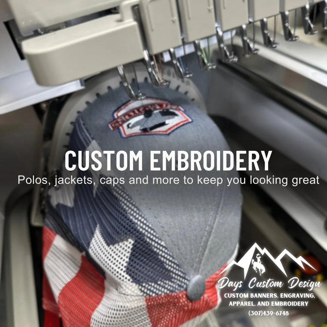 Looking for high quality custom embroidery with a clean, professional finish? 🧵
We stitch crisp, detailed logos on hats, polos, jackets, bags, and more. Durable, polished, and built to represent your brand the right way.
Ready to elevate your busine
