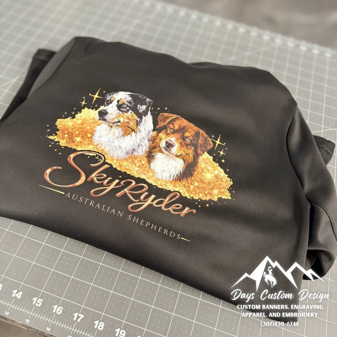 Take a look at what we&rsquo;ve been up to 👀
From custom coats for Shelby Lynn Shank  to business shirts and even swimsuits for Special Olympics Wyoming , we do it ALL.
No matter the order size, we make sure everything comes out high quality and exa