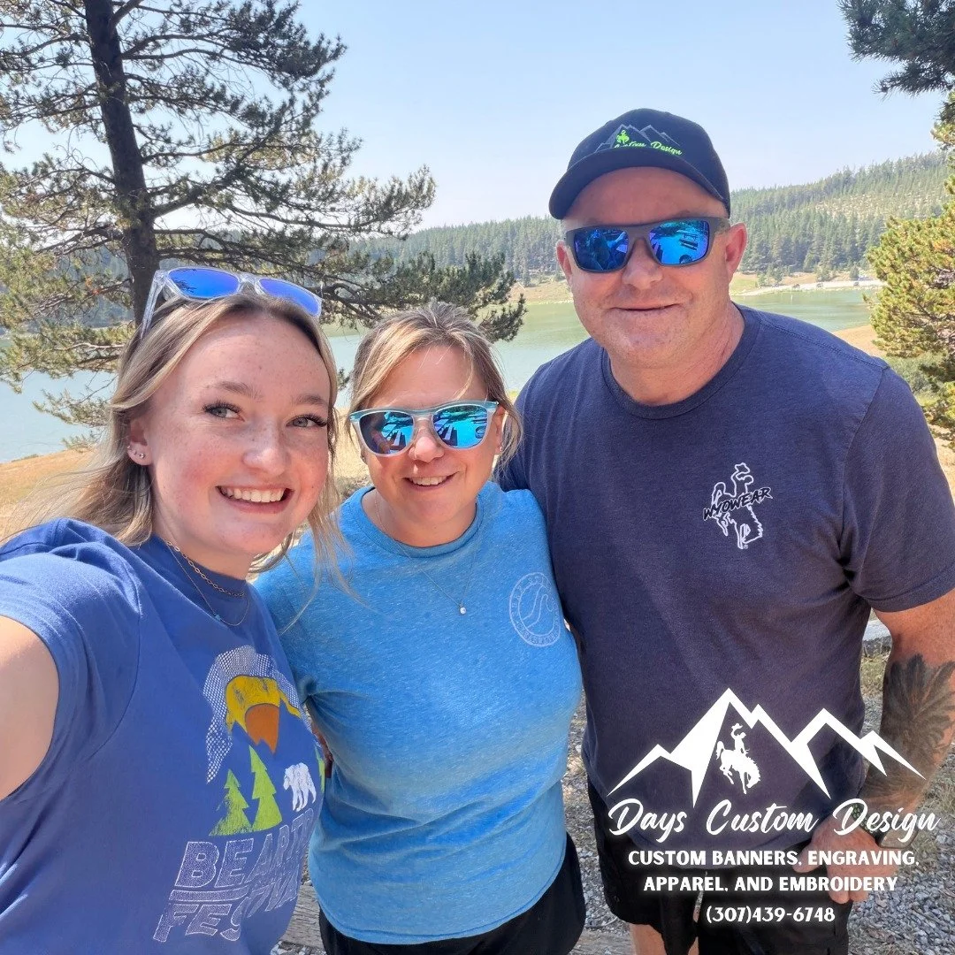 When you order from Days Custom Design, you are not ordering from a huge company. You are working directly with a local Casper family that truly cares about your project. ❤️👨&zwj;👩&zwj;👧
Every order supports our family, our team, and the dreams we