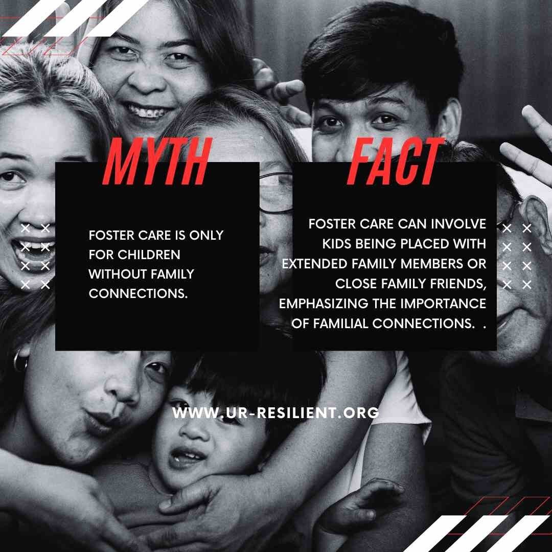⁠
UR Myth busters! It's important to remember a child can have many connections that are severed when they enter foster care. ⁠
⁠
The science shows kids fare best when we can keep as many of these connections in place by supporting things like kinshi
