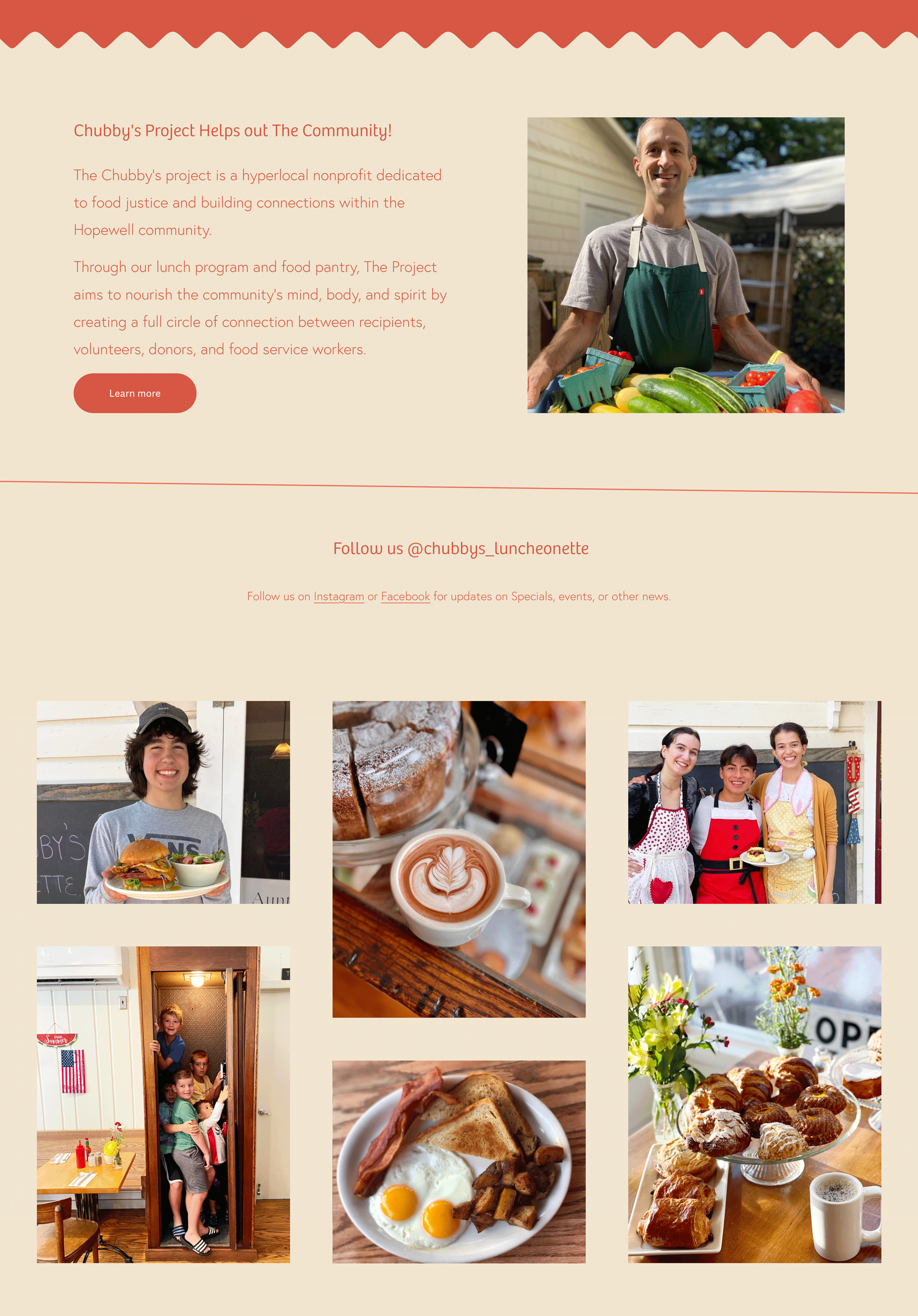 Aunt Chubby's homepage with gallery of images