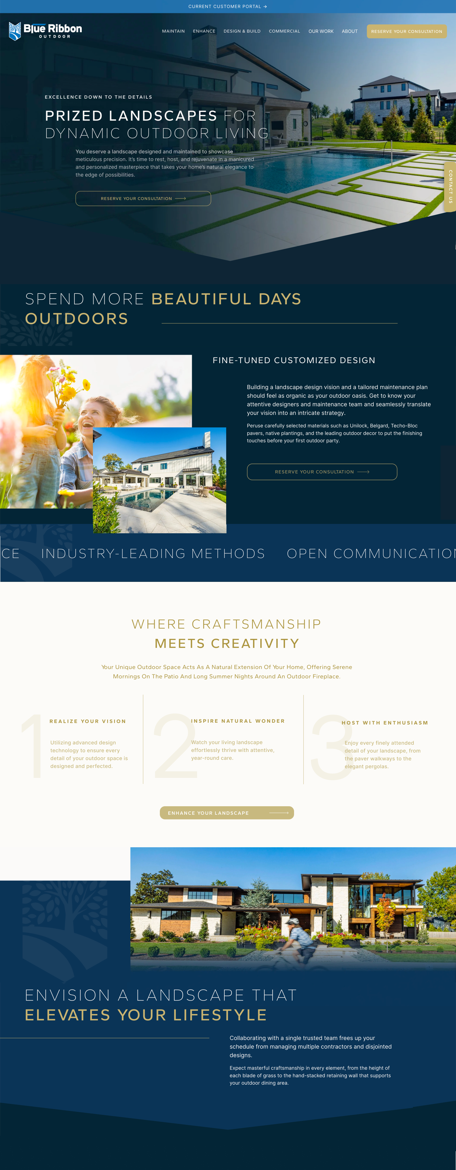 Blue Ribbon homepage section