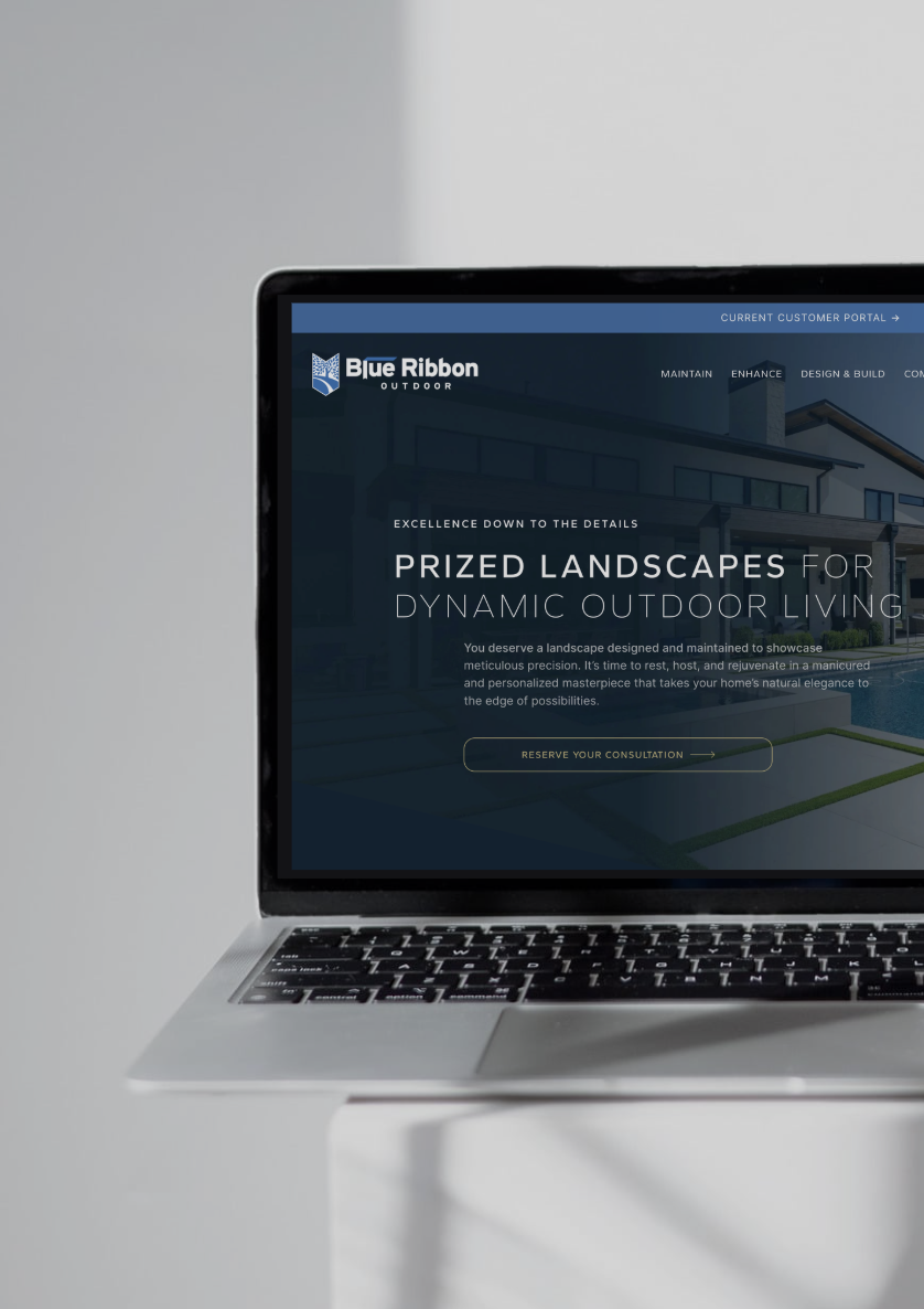 Blue Ribbon website homepage design