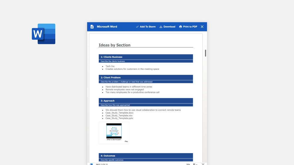 Stakeholder-ready Reports and Exports — Stormboard