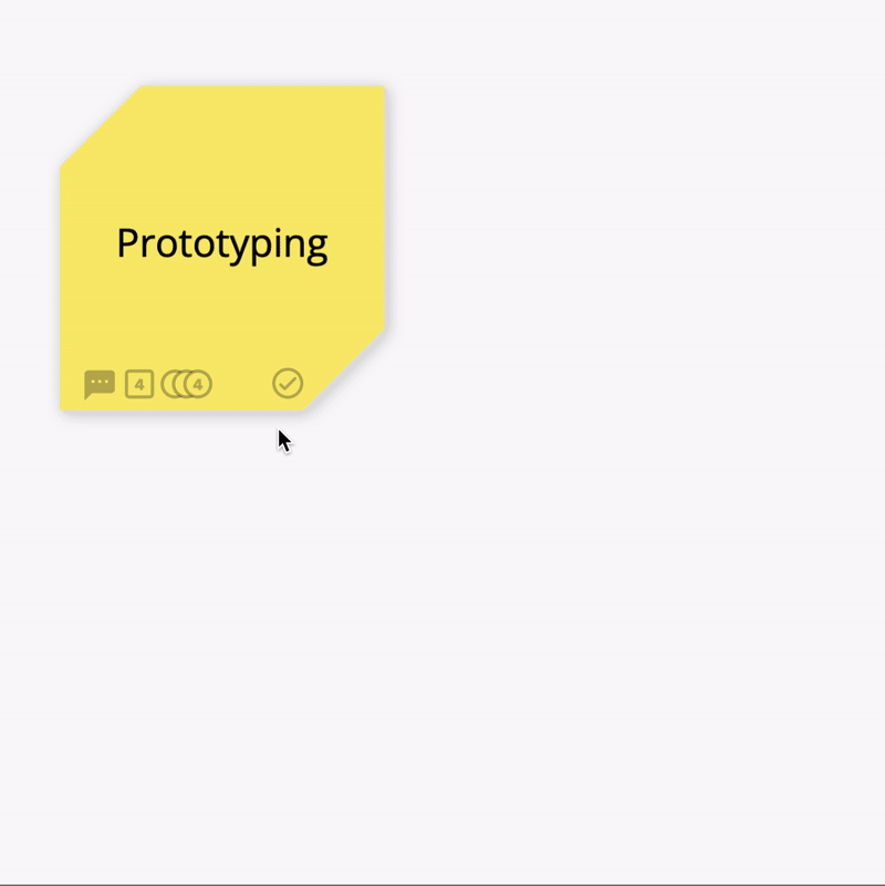 assigning a task to a sticky note in stormboard