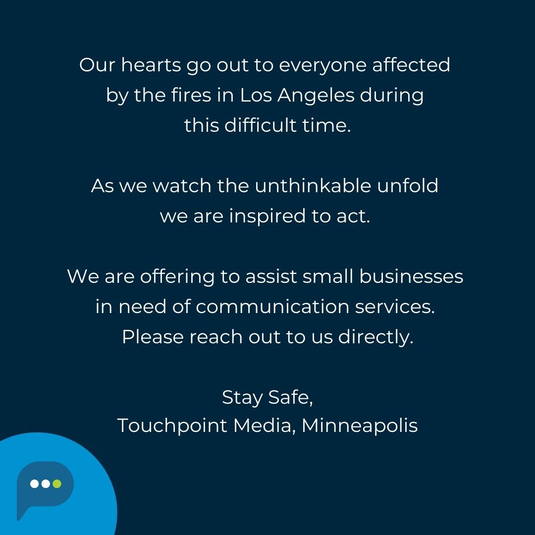 If you know of a Los Angeles small business impacted and in need of communication services including press releases, internal communications, email newsletters etc. during this crisis, please reach out to our CEO, Laura McEwen, directly at Laura@touc